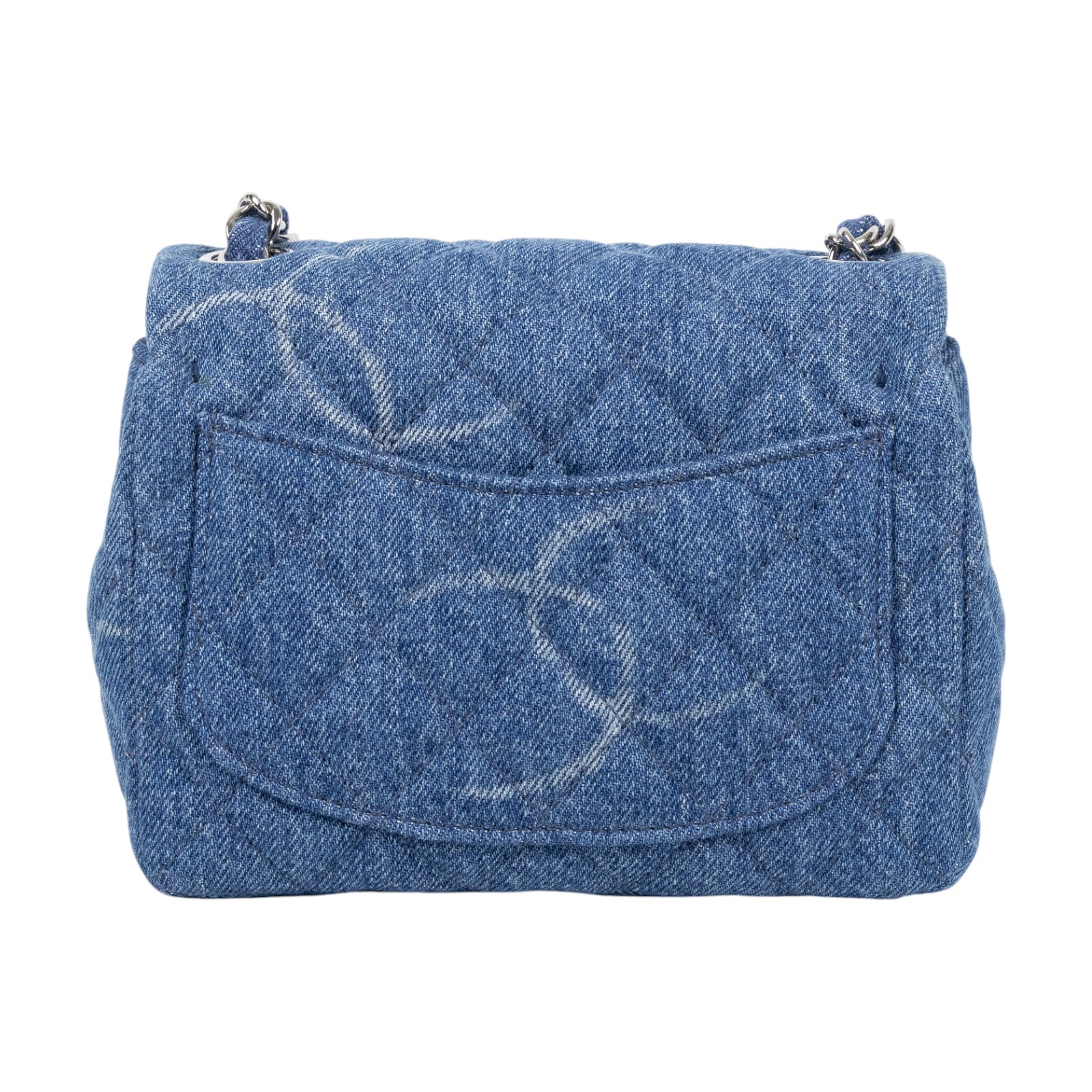 香奈兒 CHANEL 丹寧 菱格方胖 肩背 斜背包  30開丹寧方胖 原廠盒子/防塵袋/保證卡