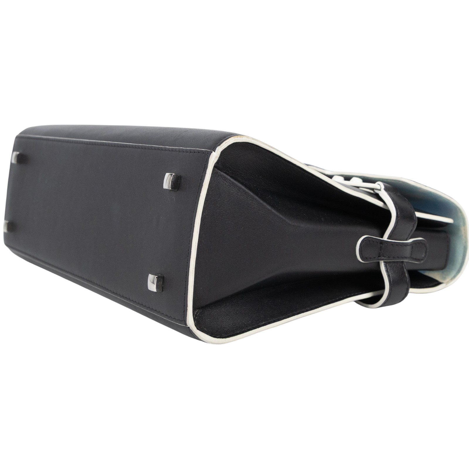 德爾沃 DELVAUX  Tempete MM 手提包 AA0611AMF099ZPA 黑TEMPETE MM 原廠盒子/防塵袋/背帶