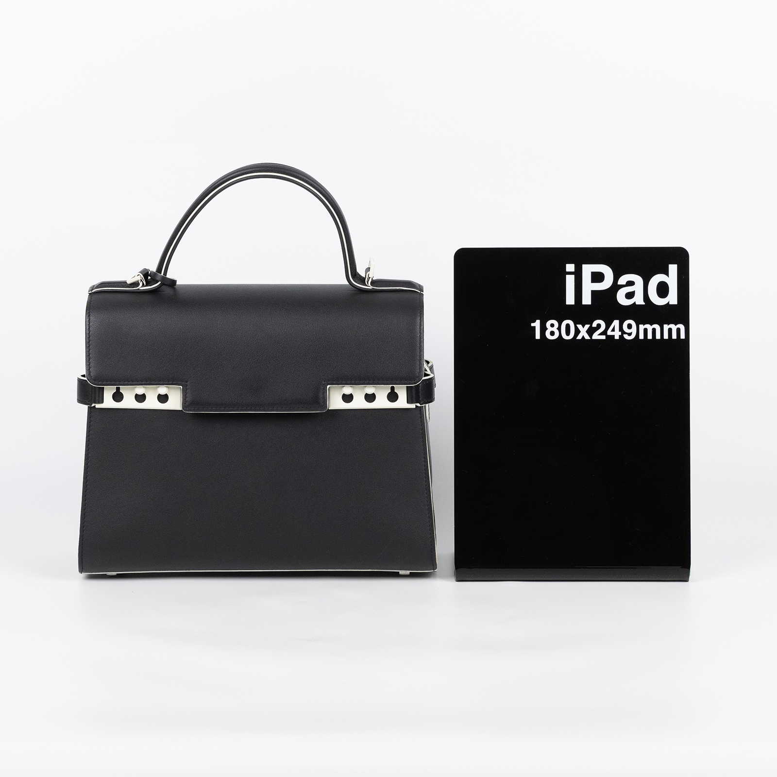 德爾沃 DELVAUX  Tempete MM 手提包 AA0611AMF099ZPA 黑TEMPETE MM 原廠盒子/防塵袋/背帶