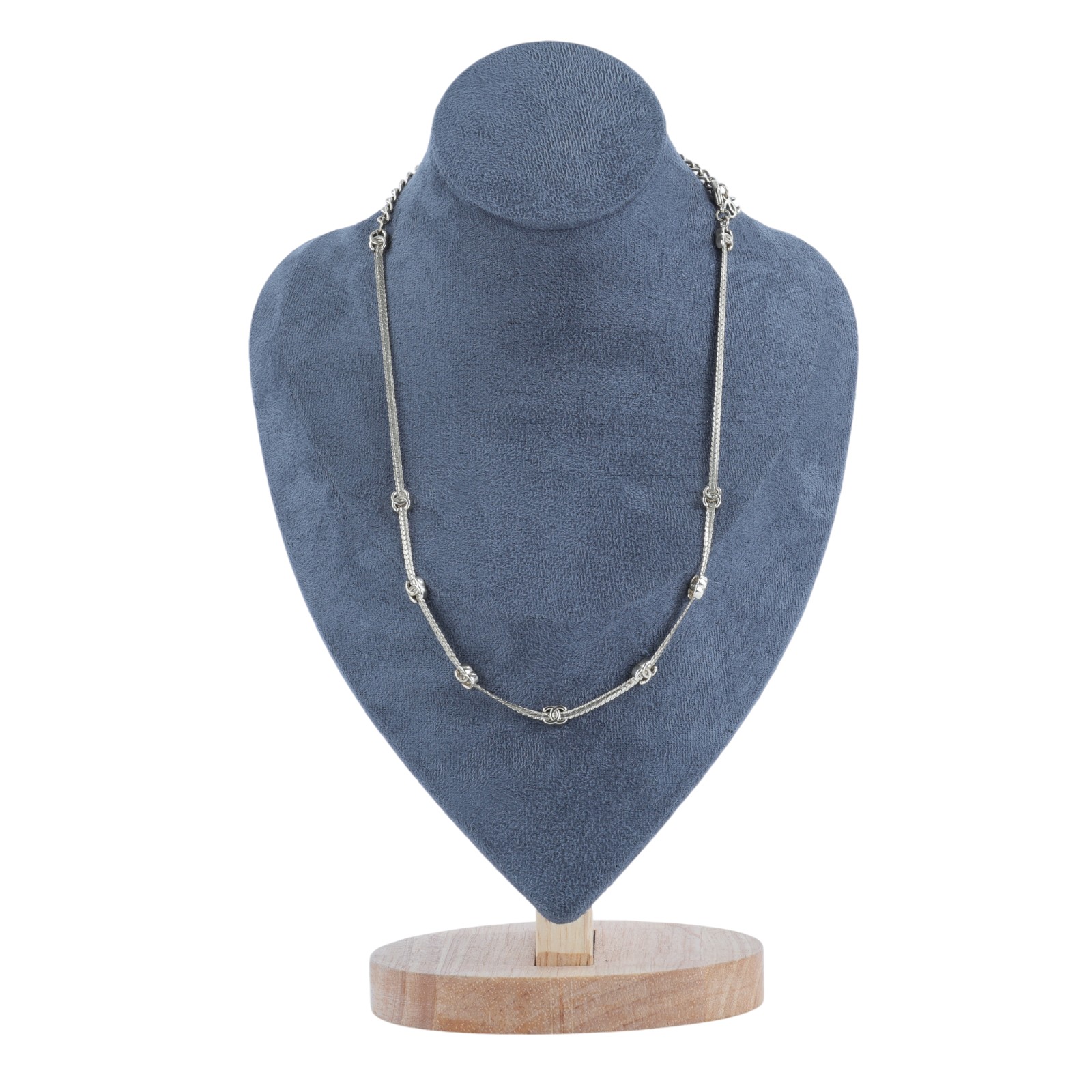 香奈兒 CHANEL CC LOGO 項鍊 頸鍊 鎖骨鍊 ABE254 B18058ABE254/A25V 淡金七花雙C項鍊 原廠盒子/內襯/購買證明影本