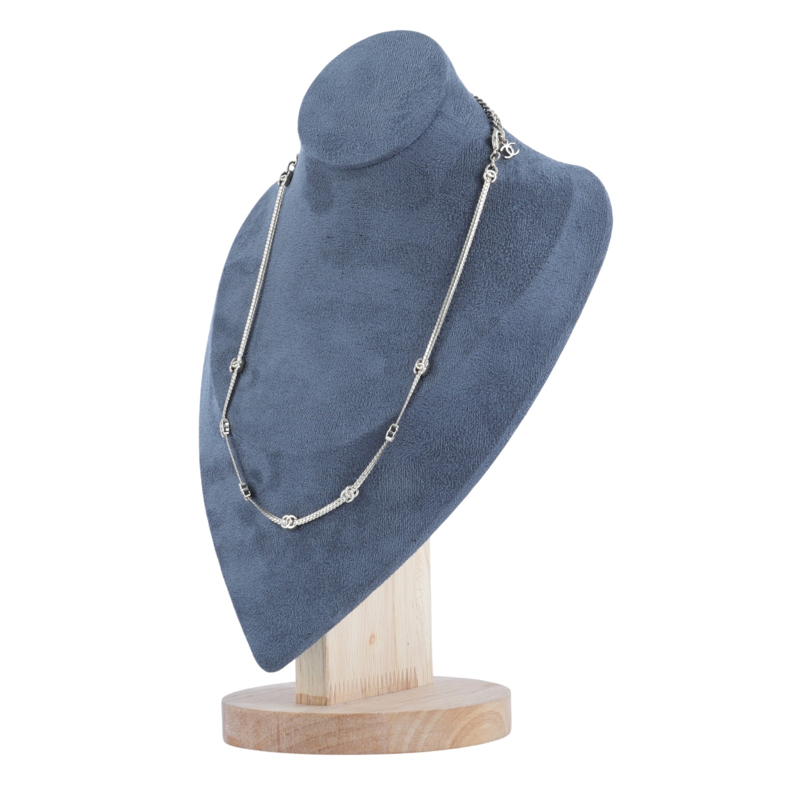 香奈兒 CHANEL CC LOGO 項鍊 頸鍊 鎖骨鍊 ABE254 B18058ABE254/A25V 淡金七花雙C項鍊 原廠盒子/內襯/購買證明影本