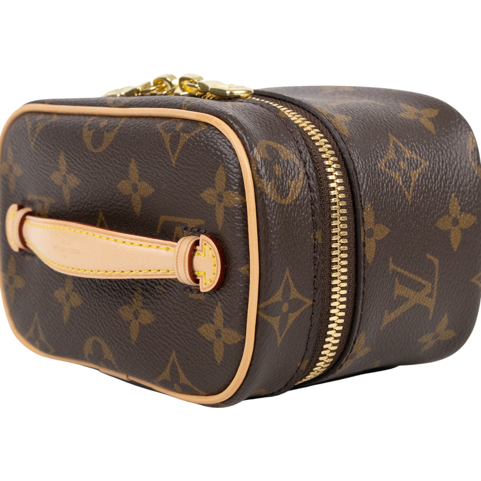 路易威登 LOUIS VUITTON Nice Nano 經典帆布 梳洗袋 化妝箱 M44936 晶片款 原花NICE NANO 防塵袋