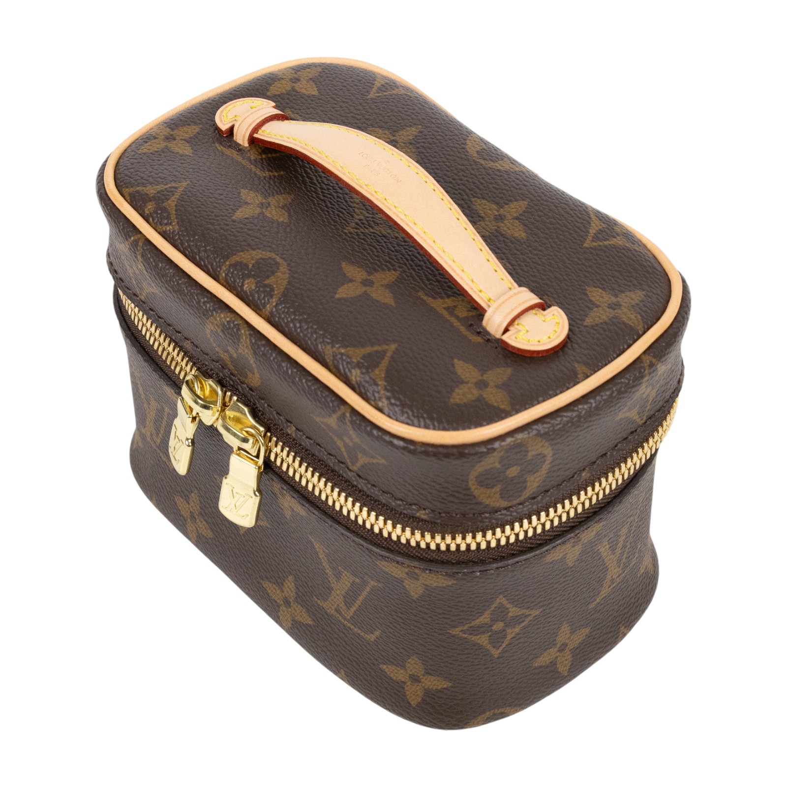 路易威登 LOUIS VUITTON Nice Nano 經典帆布 梳洗袋 化妝箱 M44936 晶片款 原花NICE NANO 防塵袋