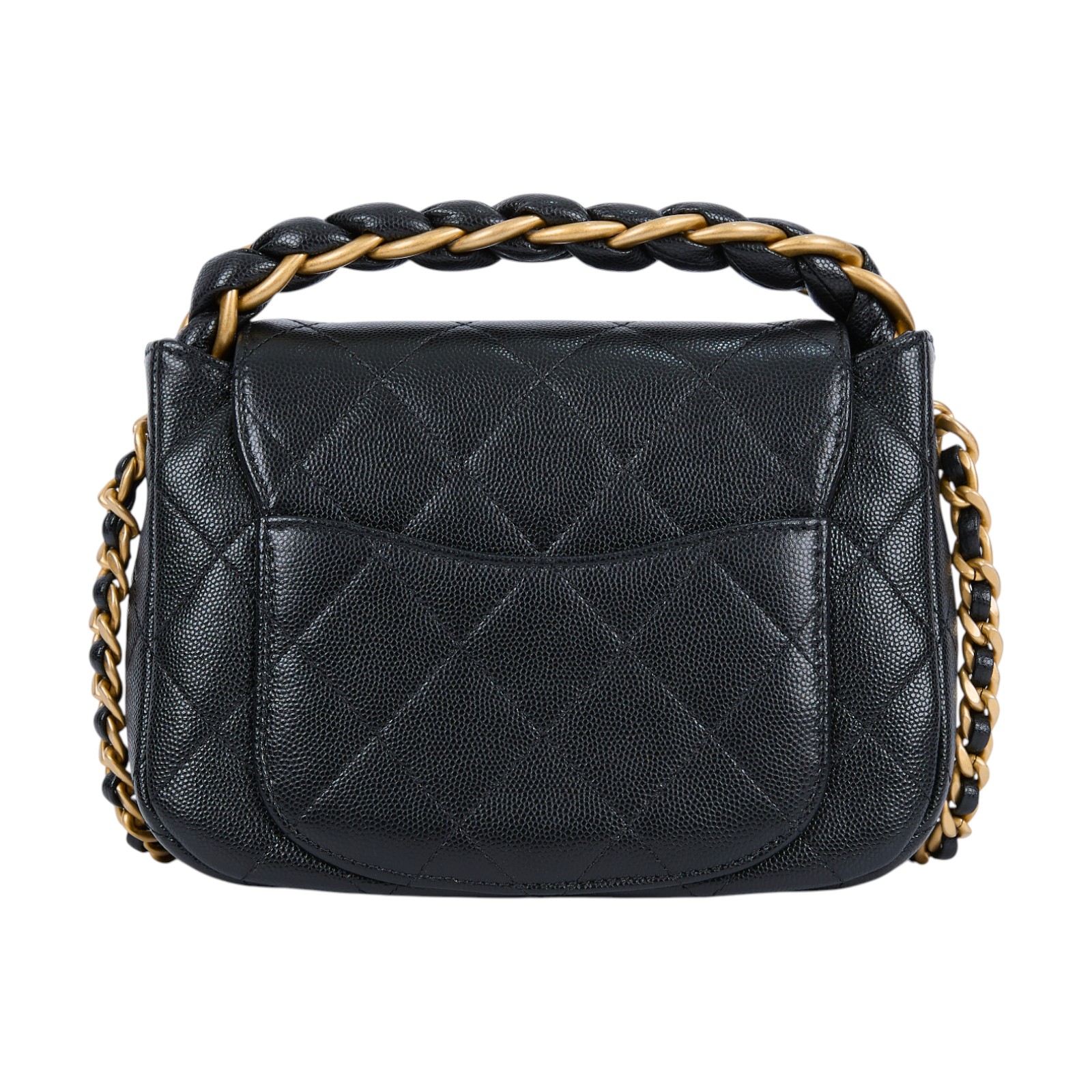 香奈兒 CHANEL CC LOGO MINI CF 口蓋包 肩背包 方胖子 AS4988 B17381 晶片款 黑金荔枝肩背包 原廠盒子/防塵袋/購買證明