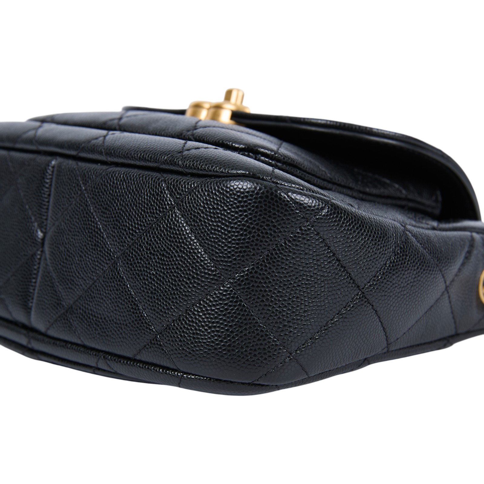 香奈兒 CHANEL CC LOGO MINI CF 口蓋包 肩背包 方胖子 AS4988 B17381 晶片款 黑金荔枝肩背包 原廠盒子/防塵袋/購買證明