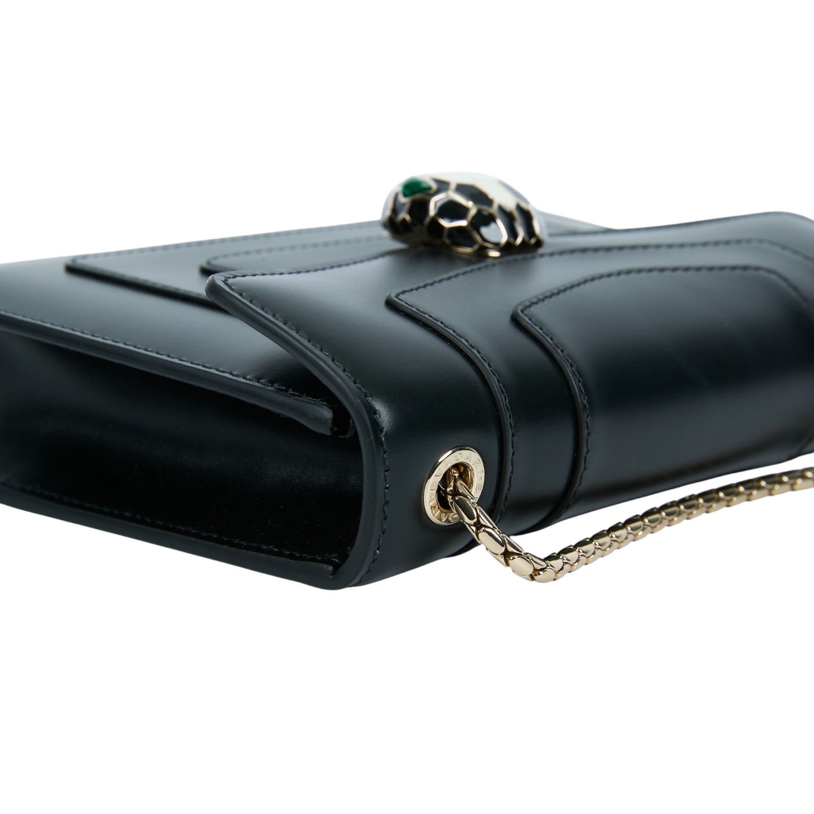 寶格麗 BVLGARI Serpenti Forever 斜挎包 黑色 34559 黑蛇頭包 防塵袋