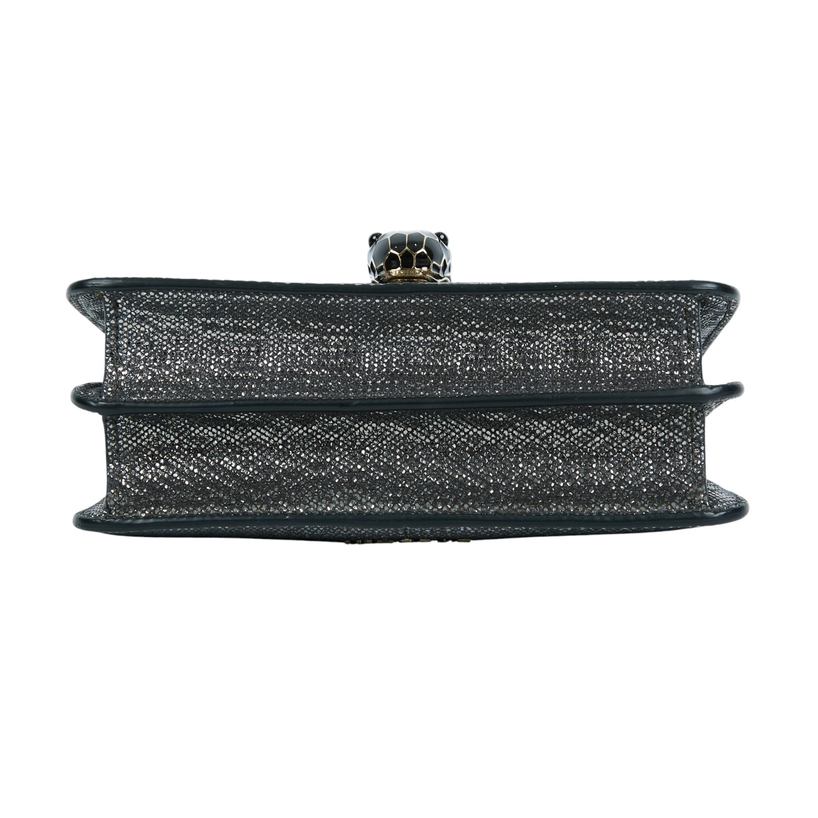 寶格麗 BVLGARI Serpenti Forever 口蓋包  銀蔥蛇頭包 鏡子/保證卡/雨衣