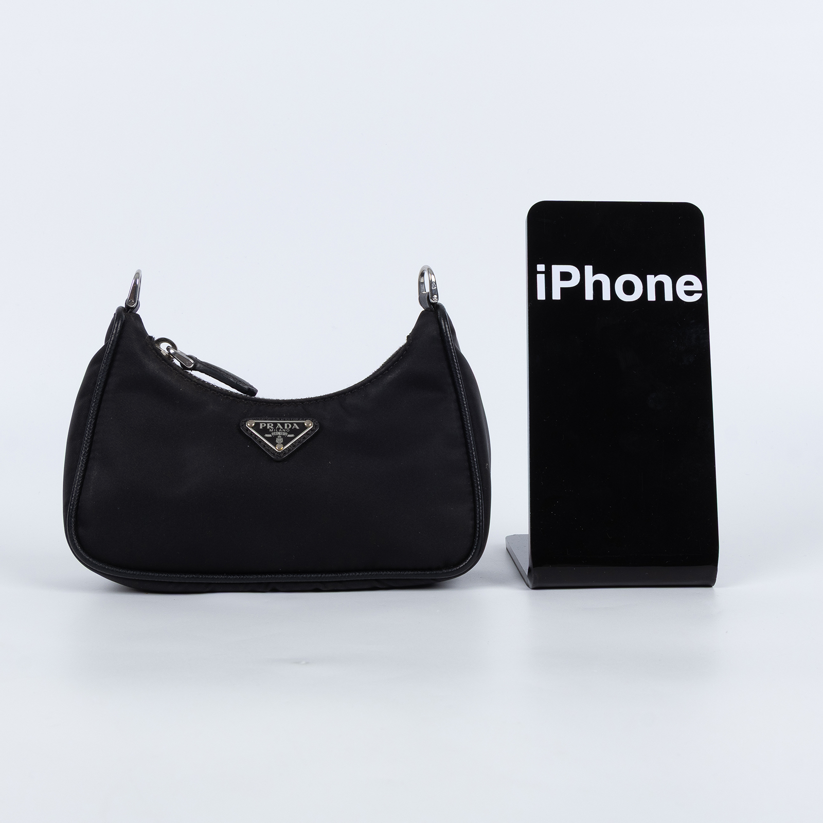 普拉達 PRADA Mini Hobo 腋下包 1TT122_064 黑mini三合一鏈條包 原廠盒子/保證卡