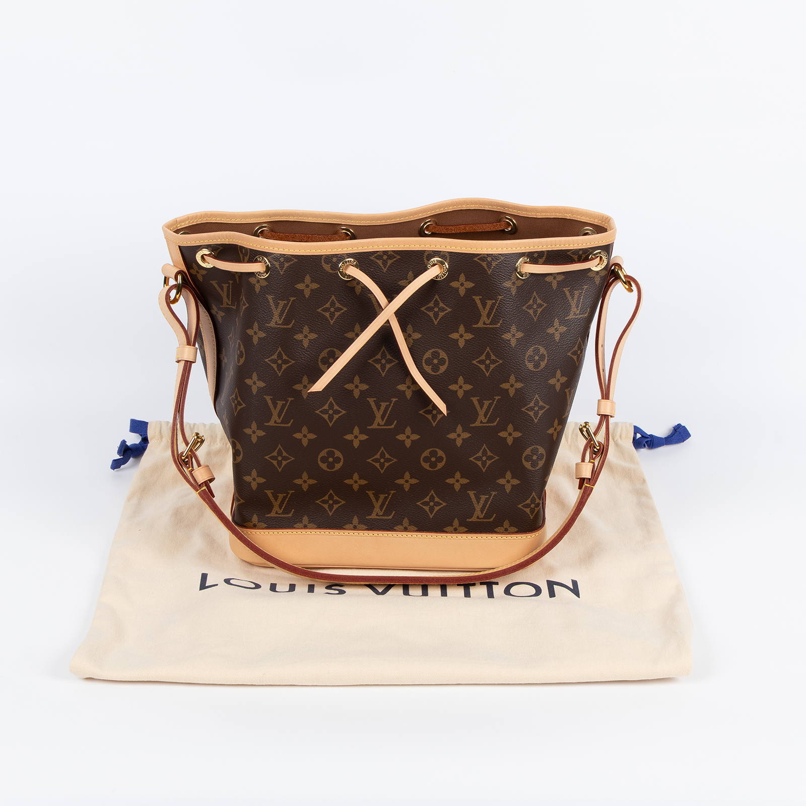 路易威登 LOUIS VUITTON Petit Noé 束口 水桶包 經典帆布 M46984 晶片款 原花Petit Noé 防塵袋