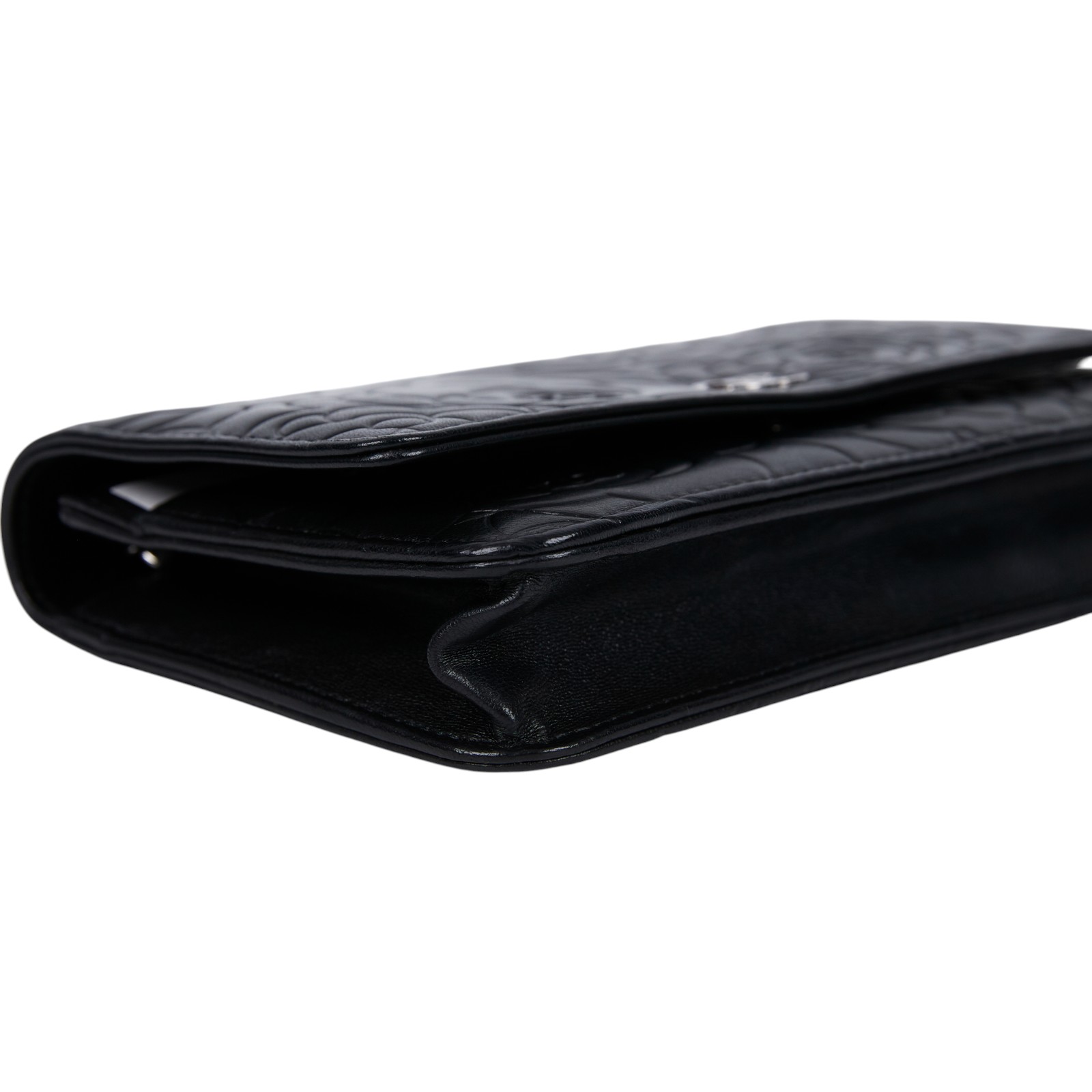 香奈兒 CHANEL CC LOGO WOC 單肩包 斜肩包 皮夾 A47421 20開黑山茶花WOC 保證卡