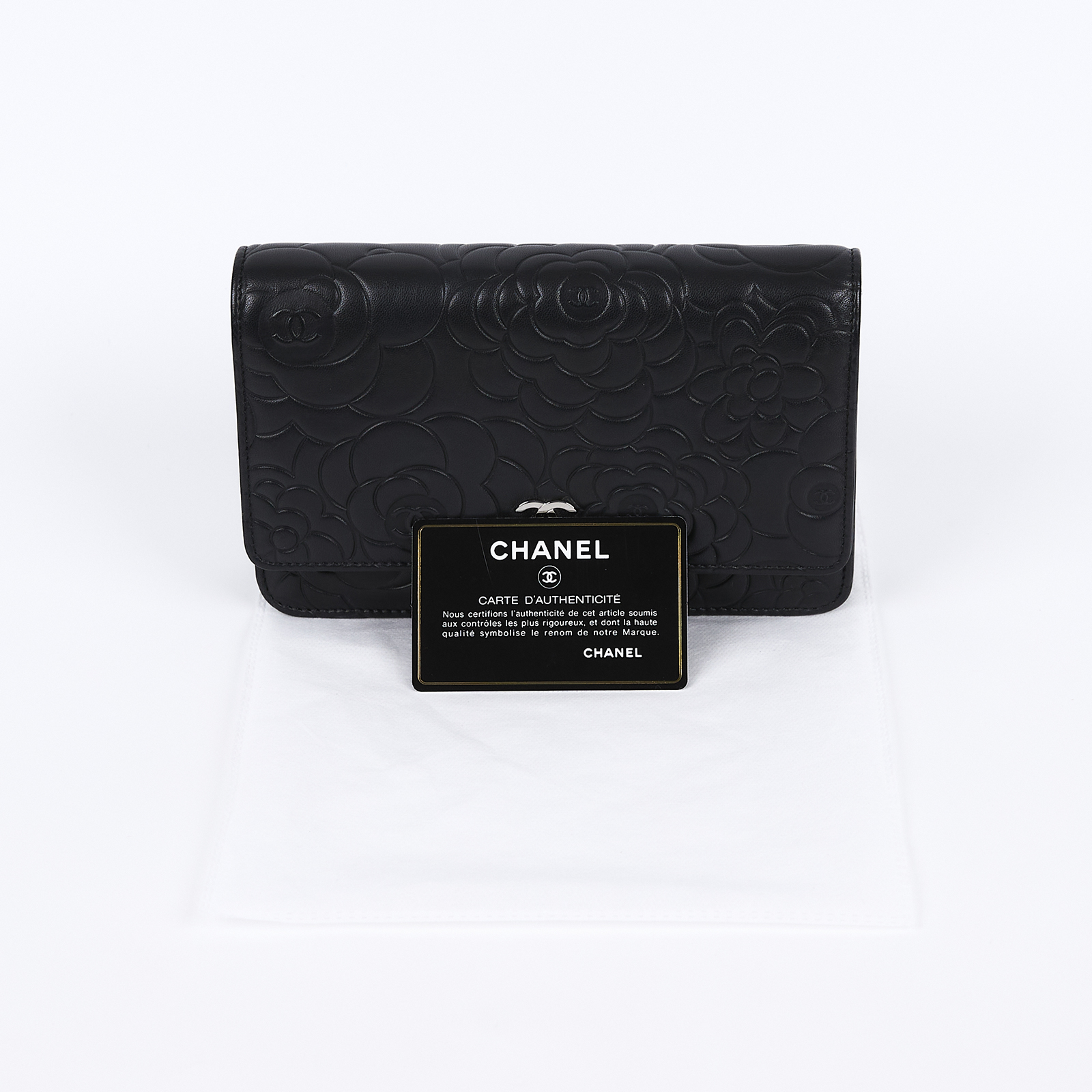 香奈兒 CHANEL CC LOGO WOC 單肩包 斜肩包 皮夾 A47421 20開黑山茶花WOC 保證卡