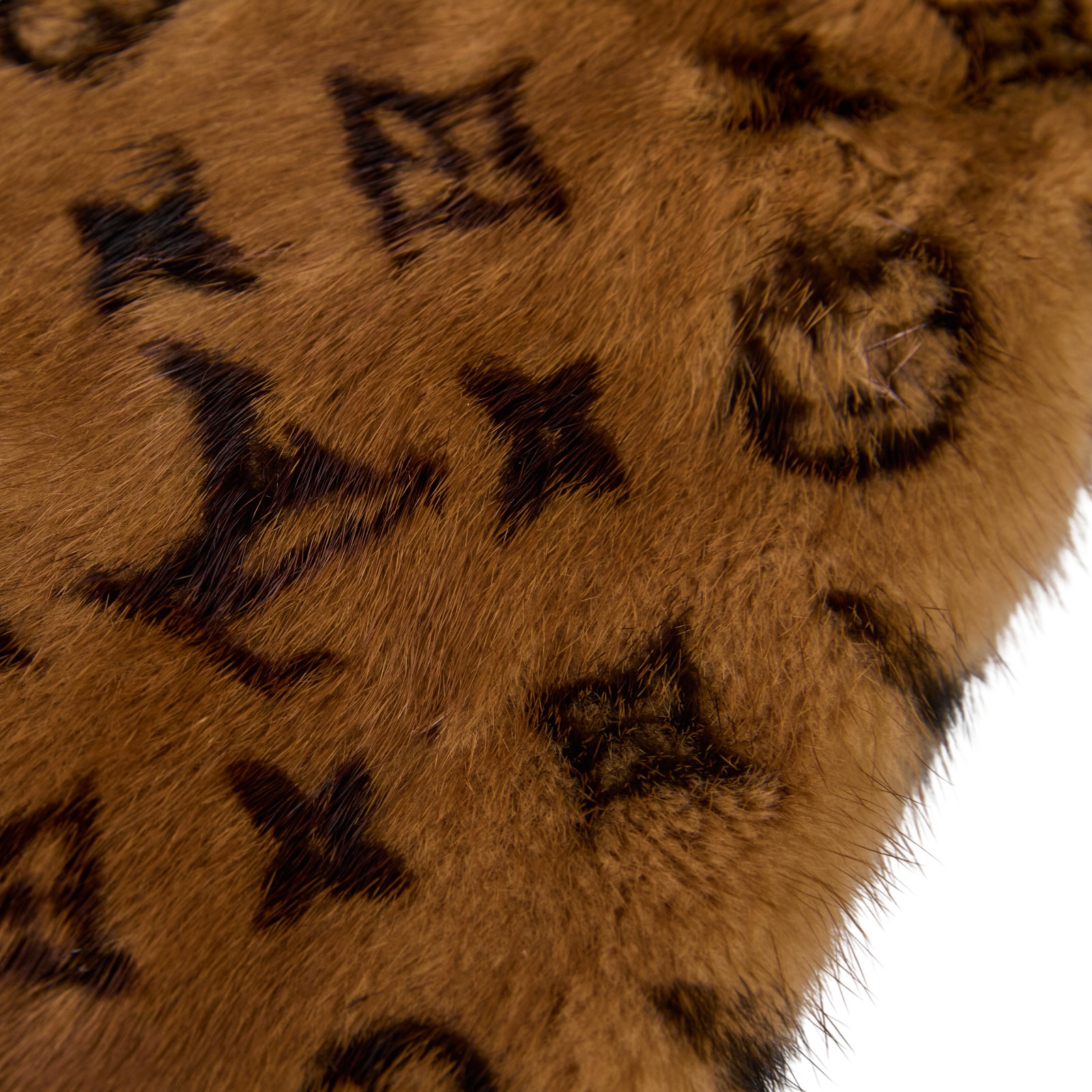 路易威登 LOUIS VUITTON Mink Echarpe 老花 披肩 圍巾 M72245 棕毛老花圍巾 無附屬品