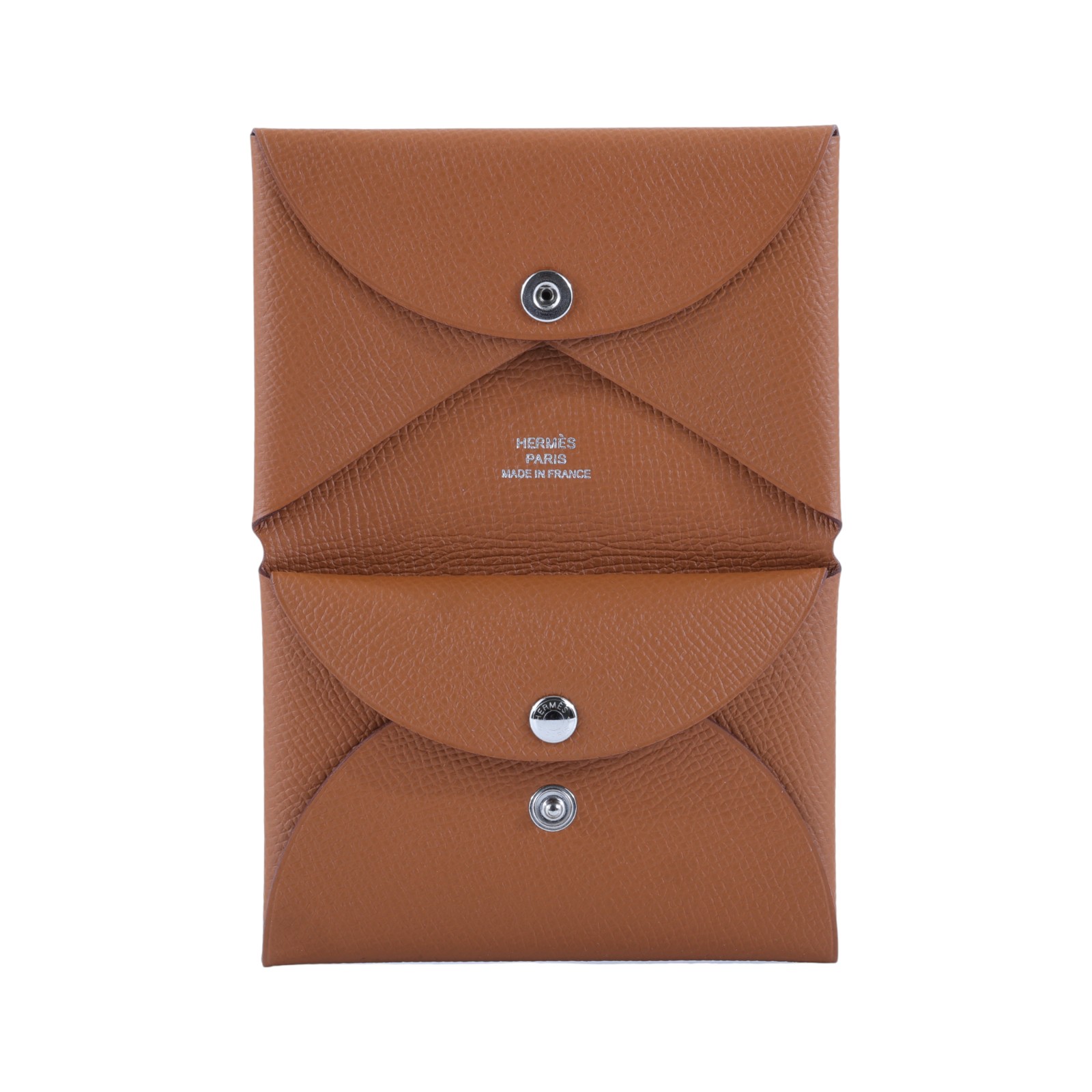 愛馬仕 Hermes Calvi Duo 卡包 CALD Z刻 金棕CALVI DUO 原廠盒子