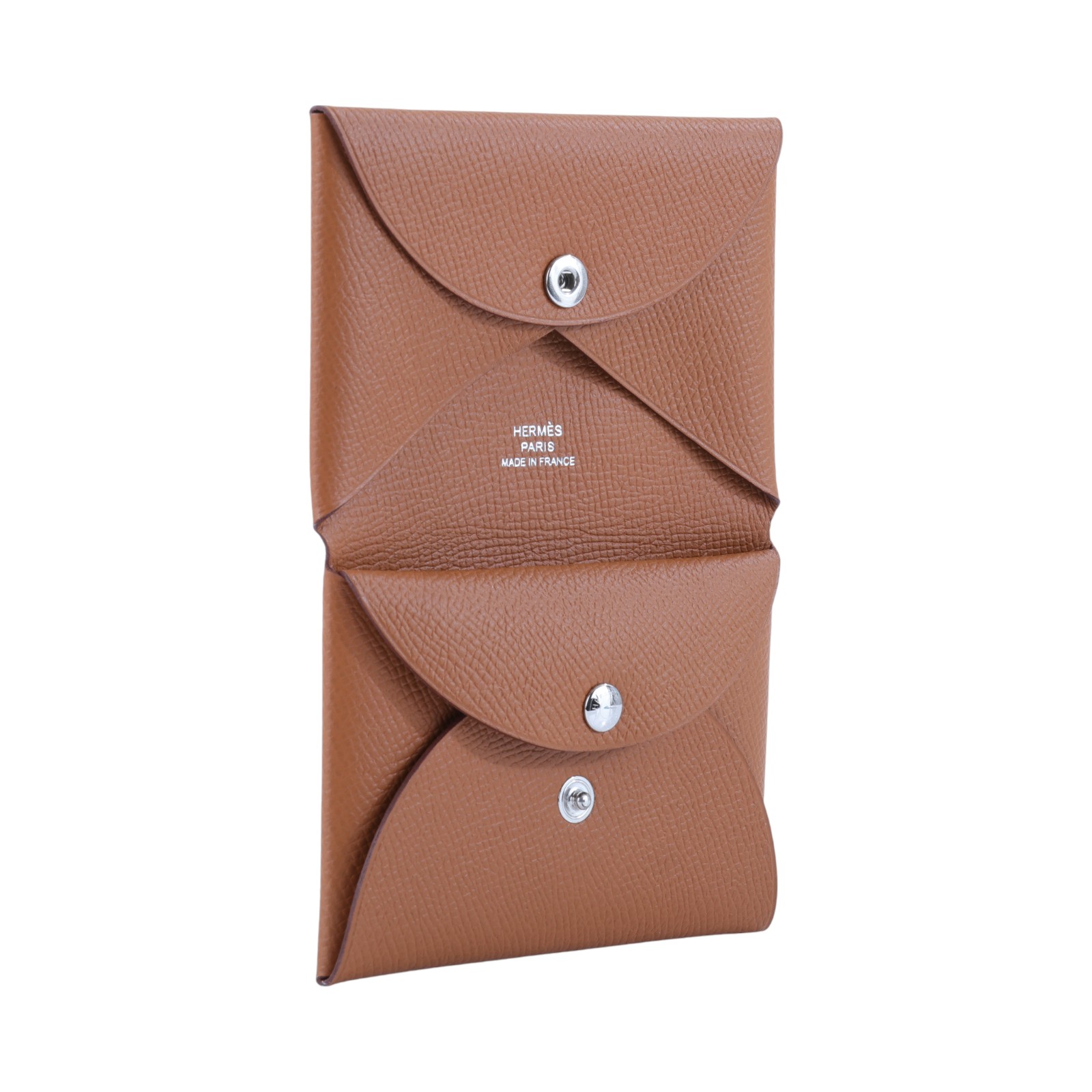 愛馬仕 Hermes Calvi Duo 卡包 CALD Z刻 金棕CALVI DUO 原廠盒子