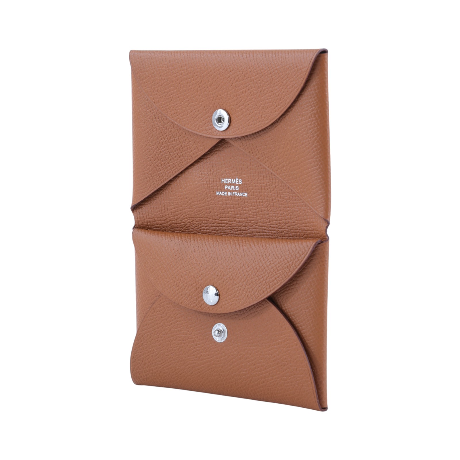 愛馬仕 Hermes Calvi Duo 卡包 CALD Z刻 金棕CALVI DUO 原廠盒子