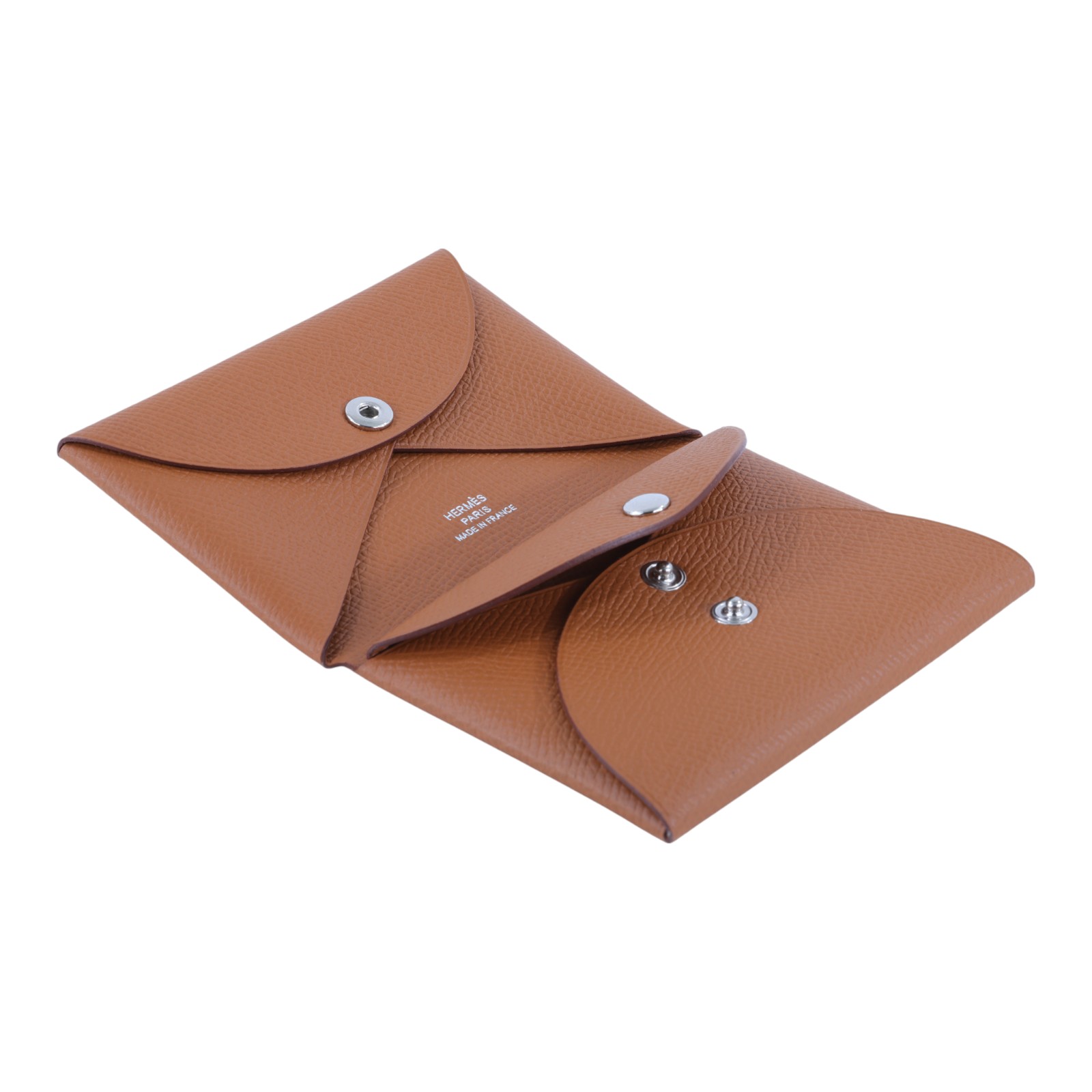 愛馬仕 Hermes Calvi Duo 卡包 CALD Z刻 金棕CALVI DUO 原廠盒子