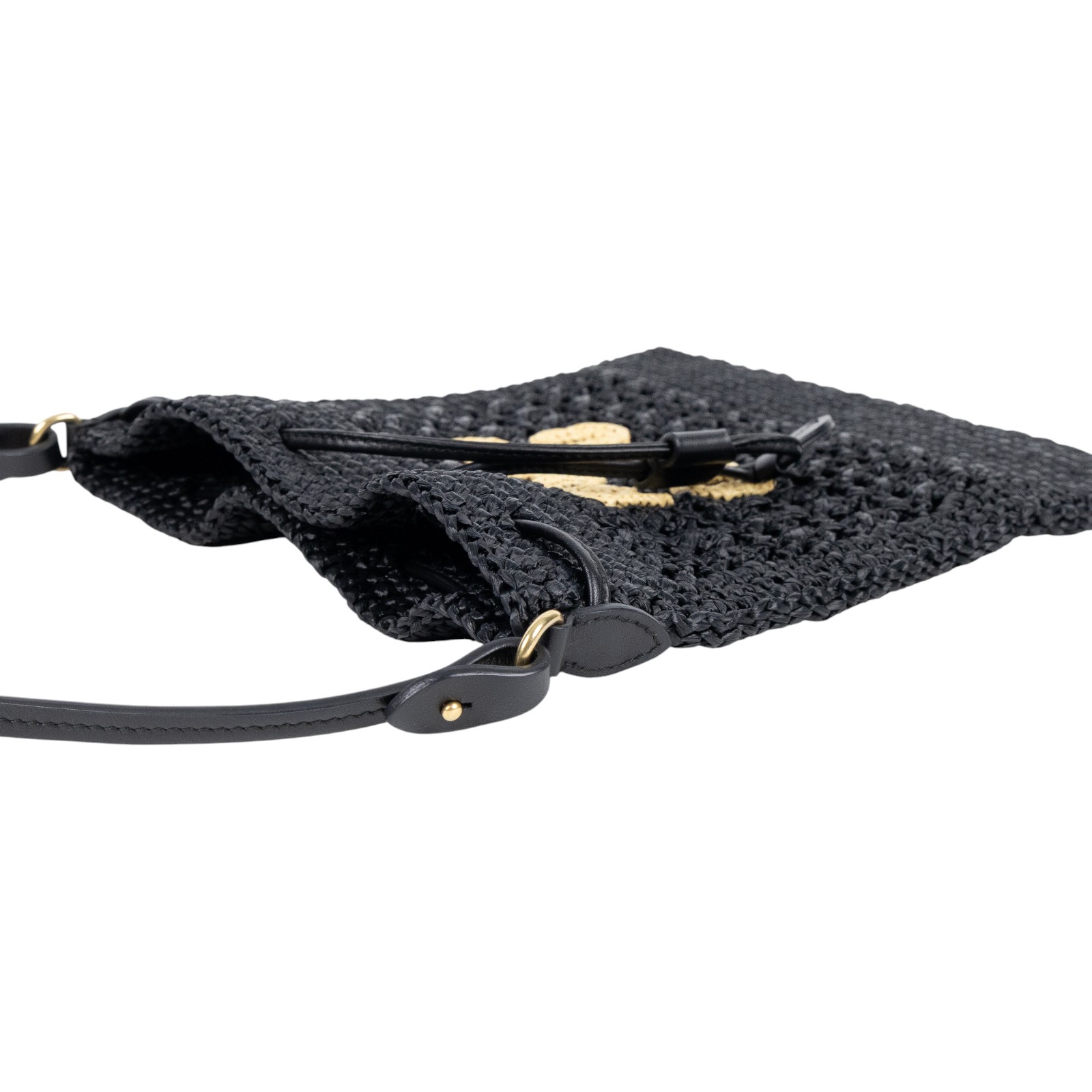 繆繆 MIU MIU 編織迷你包 5ND016_2DO1 黑編織迷你束口手提包 無附屬品