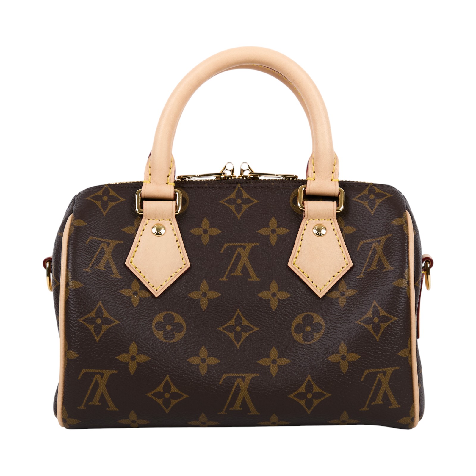 路易威登 LOUIS VUITTON Speedy Bandoulière 20 米色 帆布 手提 斜背 波士頓包 M46222 晶片款  防塵袋/購買證明/鎖組