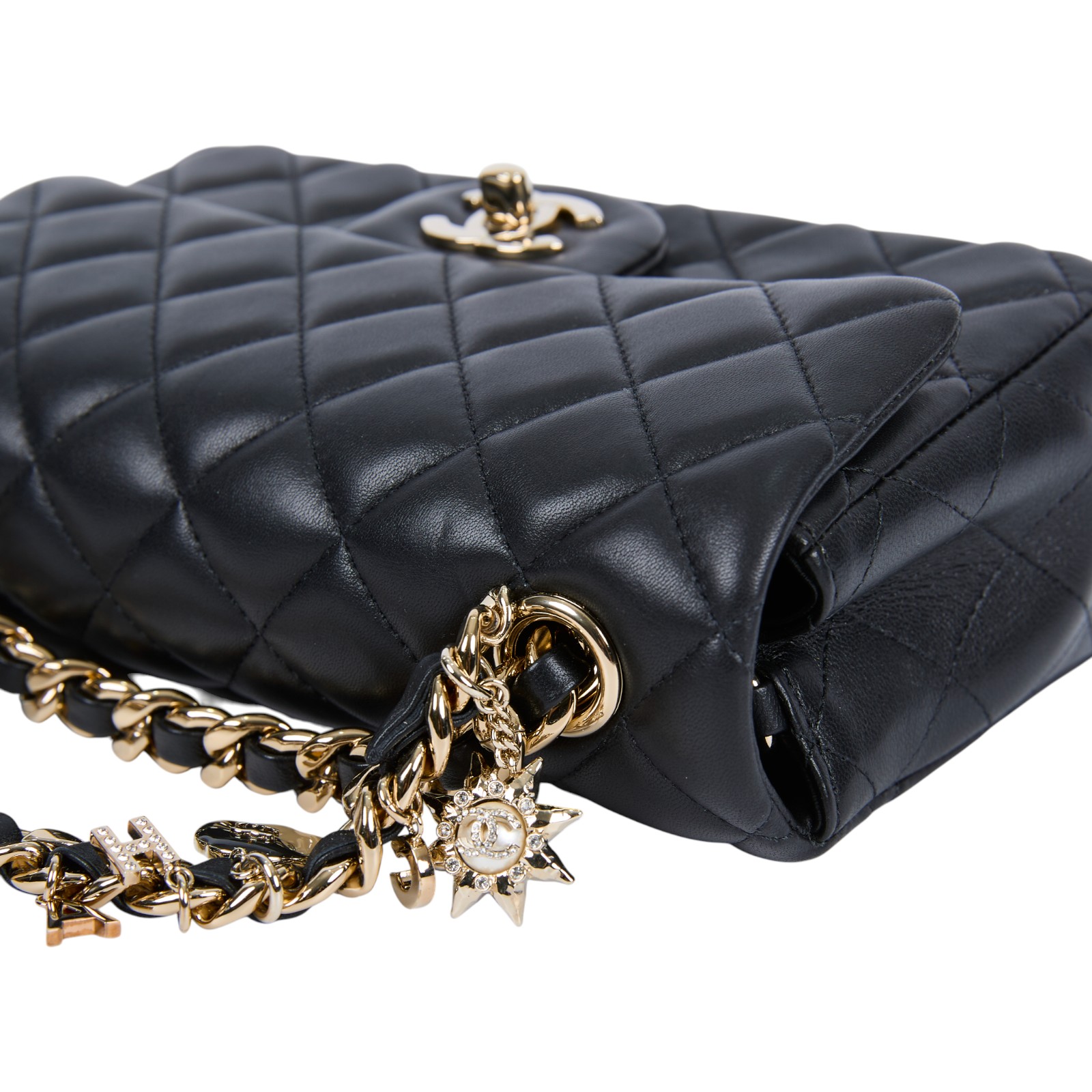 香奈兒 CHANEL CC LOGO MINI CF 口蓋包 肩背包 方胖子 AS2326 B04813 30開 黑羊COCO20 2WAY 原廠盒子/保證卡/防塵袋