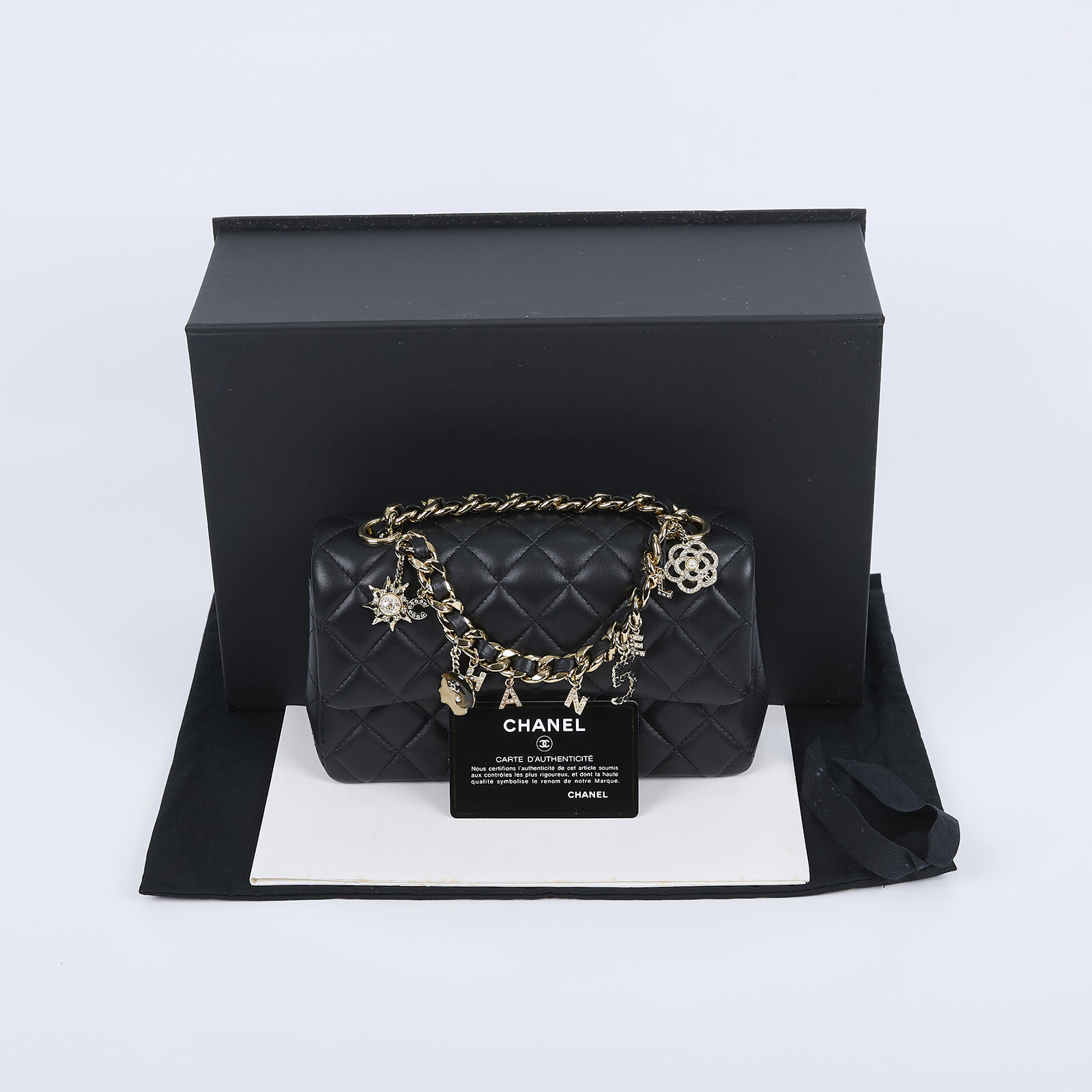 香奈兒 CHANEL CC LOGO MINI CF 口蓋包 肩背包 方胖子 AS2326 B04813 30開 黑羊COCO20 2WAY 原廠盒子/保證卡/防塵袋