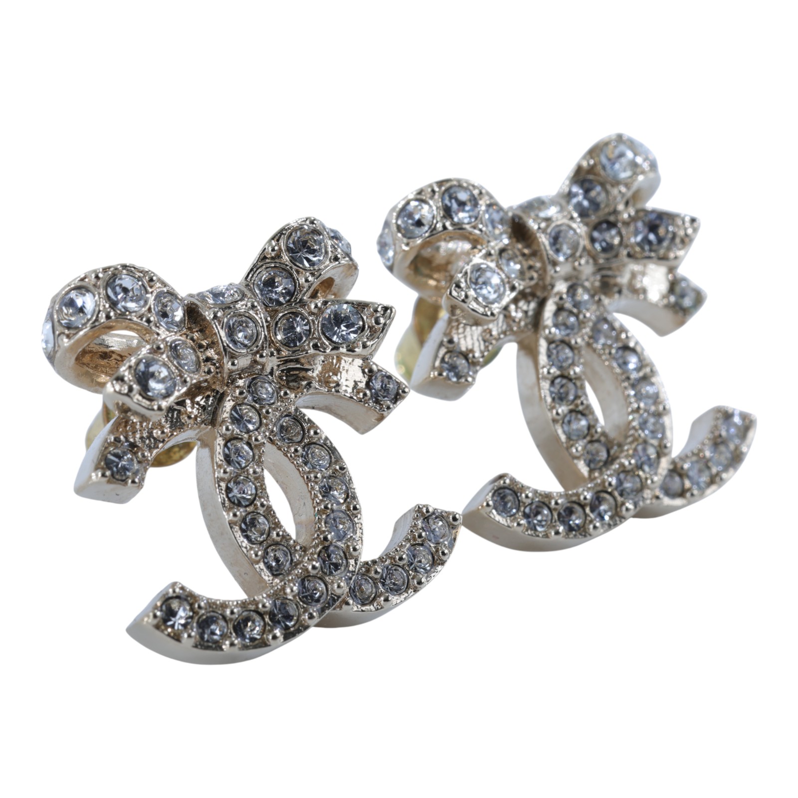 香奈兒 CHANEL CC LOGO 耳環 耳釘 ABA922 B10960B23S 金色蝴蝶結雙C耳環 原廠盒子/內襯