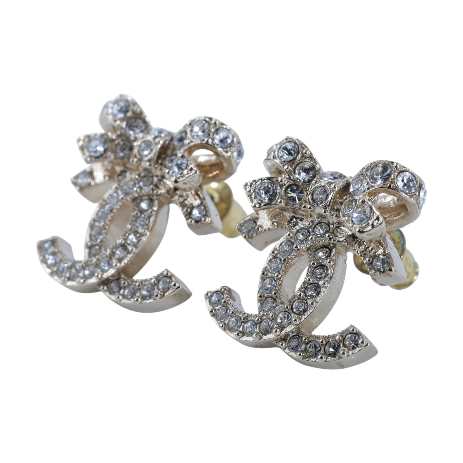 香奈兒 CHANEL CC LOGO 耳環 耳釘 ABA922 B10960B23S 金色蝴蝶結雙C耳環 原廠盒子/內襯