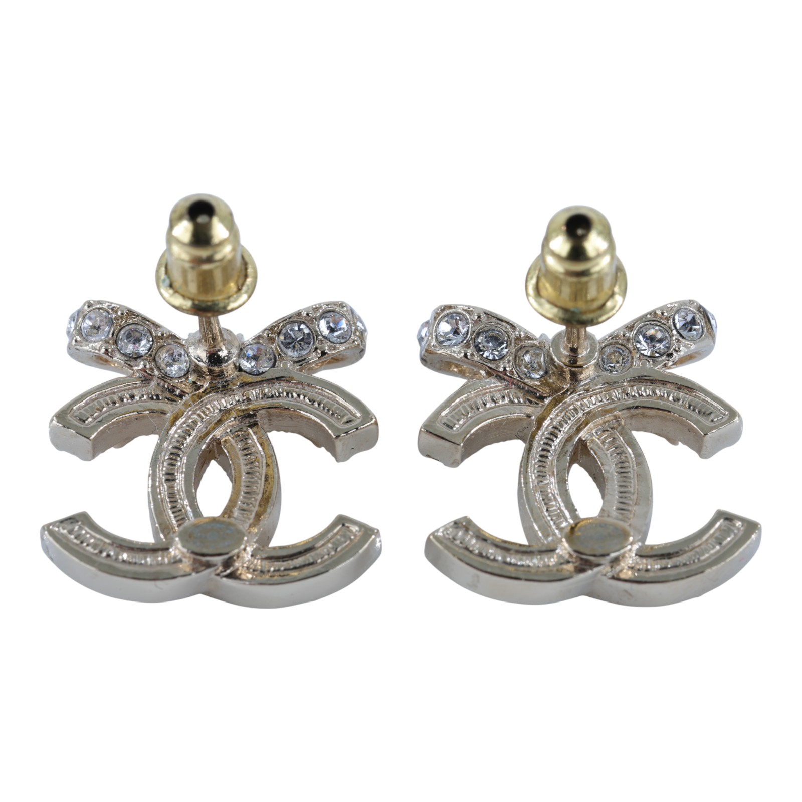 香奈兒 CHANEL CC LOGO 耳環 耳釘 ABA922 B10960B23S 金色蝴蝶結雙C耳環 原廠盒子/內襯