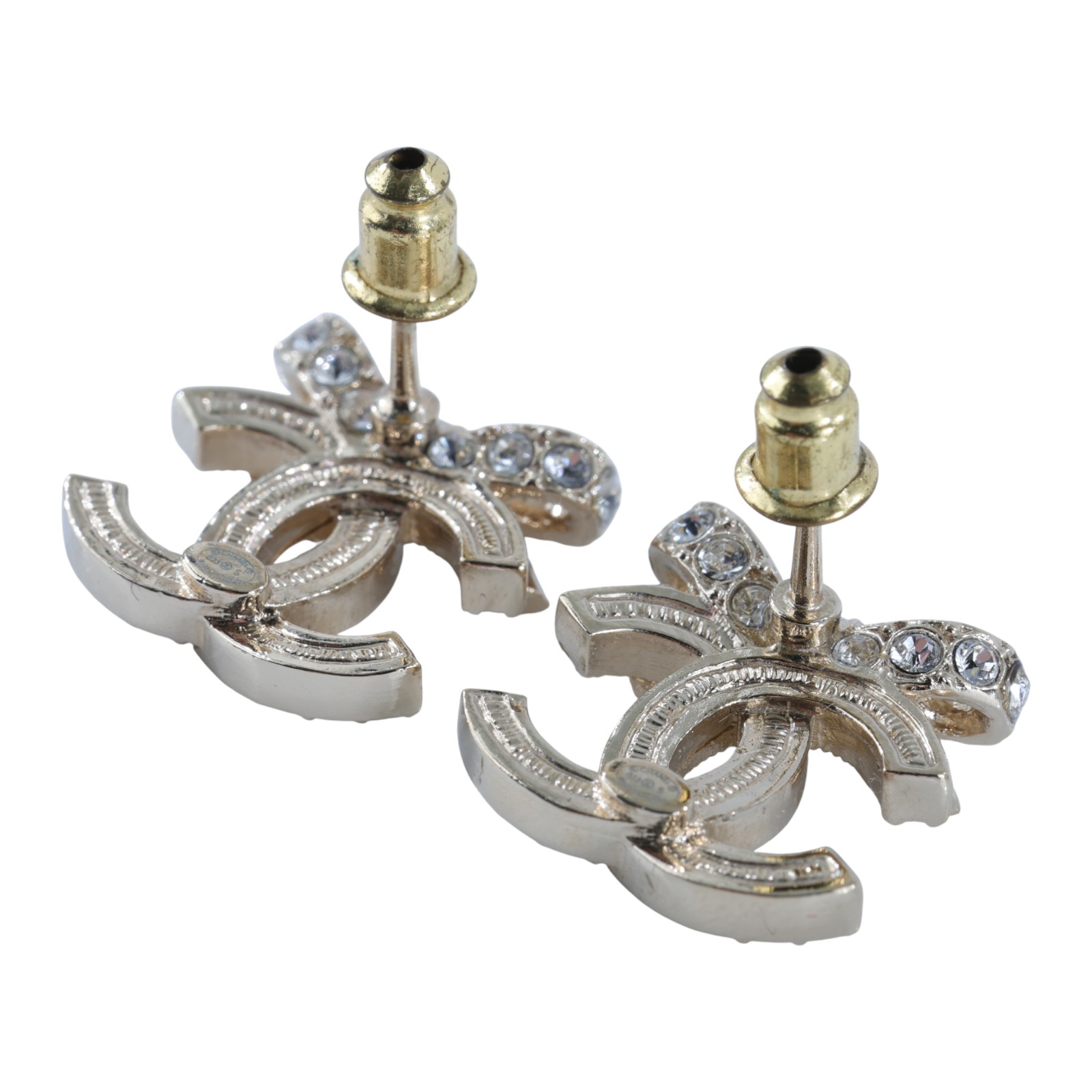 香奈兒 CHANEL CC LOGO 耳環 耳釘 ABA922 B10960B23S 金色蝴蝶結雙C耳環 原廠盒子/內襯