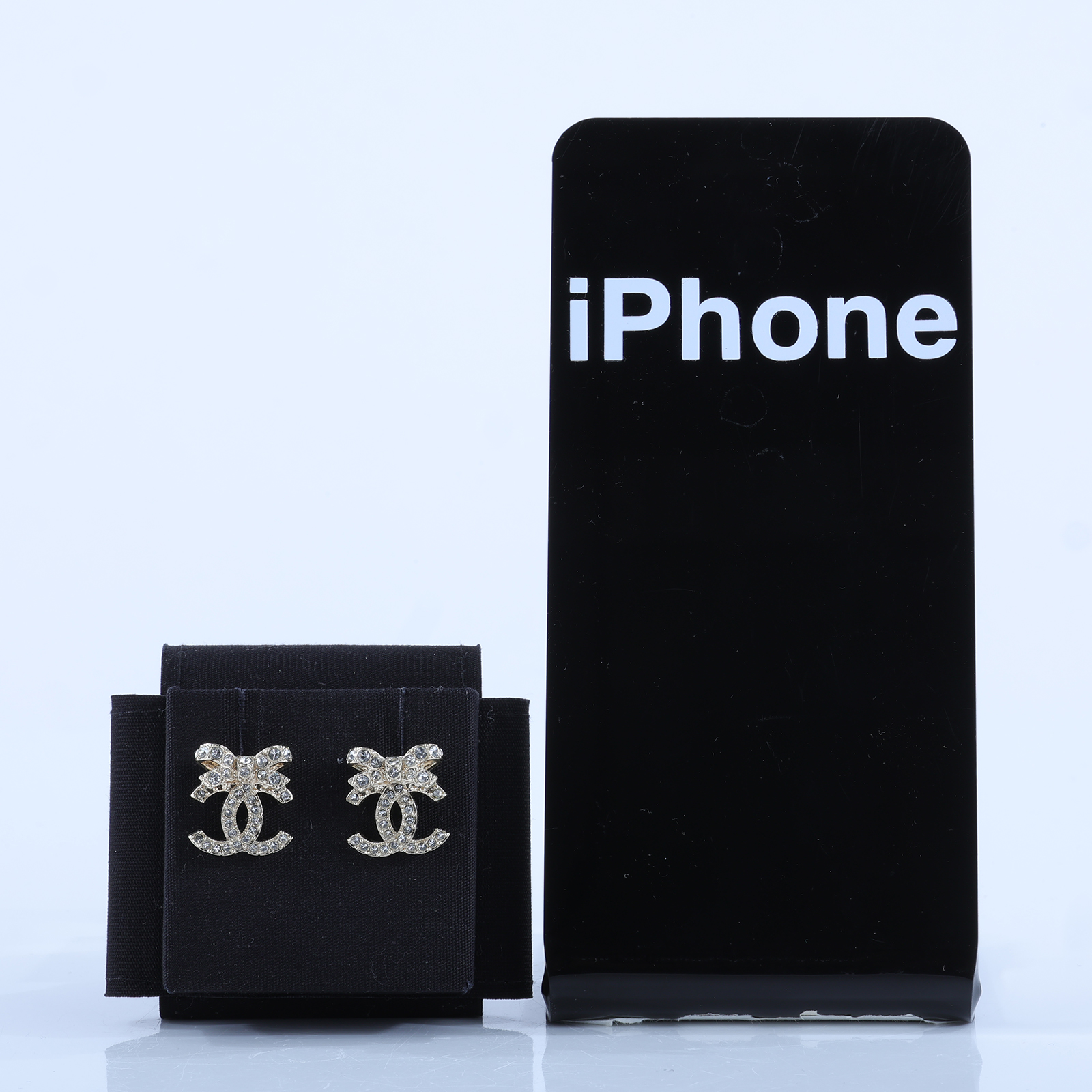 香奈兒 CHANEL CC LOGO 耳環 耳釘 ABA922 B10960B23S 金色蝴蝶結雙C耳環 原廠盒子/內襯