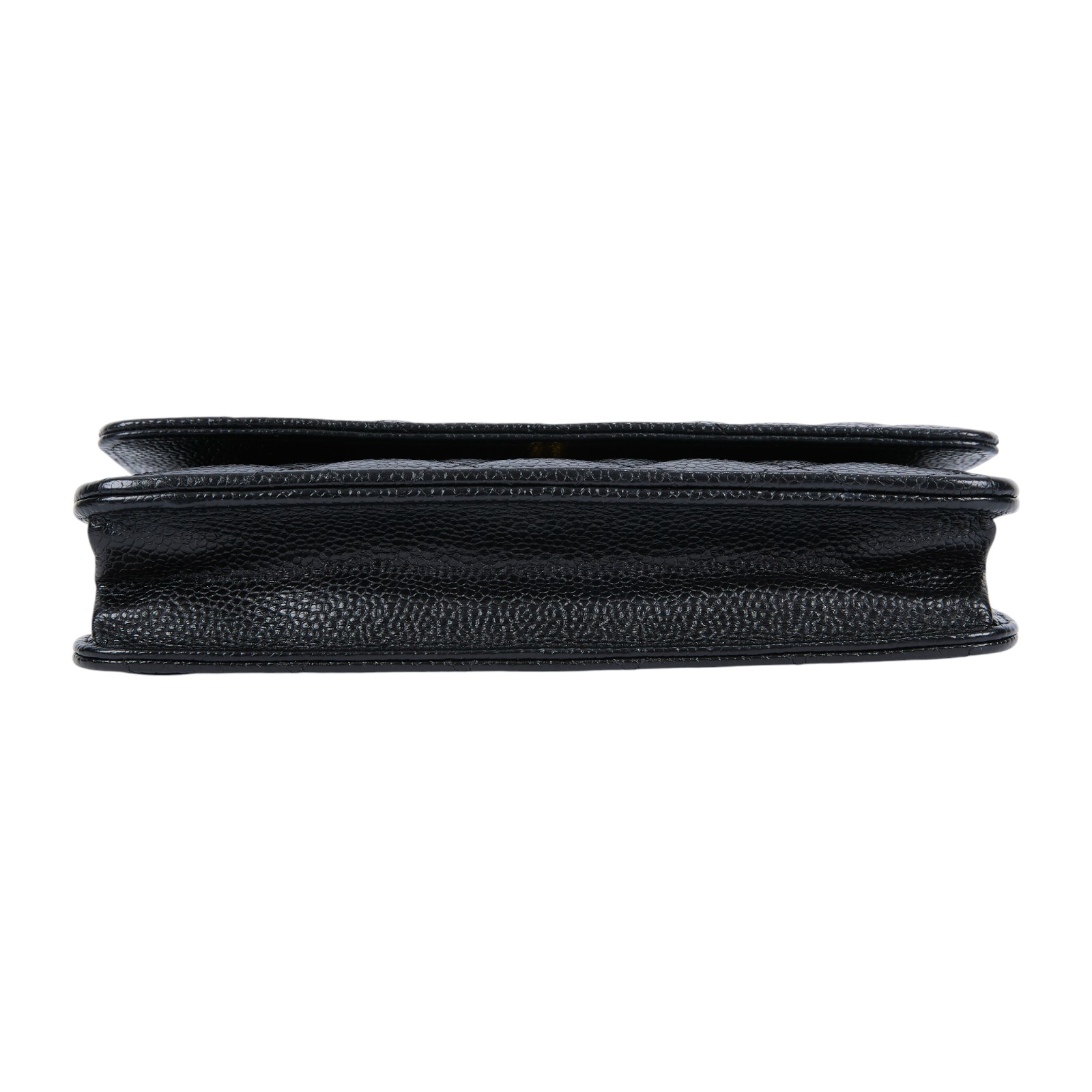 香奈兒 CHANEL 經典鏈子皮夾 菱格紋 CC LOGO AP0250 Y01864 晶片款 黑金荔枝WOC 原廠盒子/防塵袋/購買證明影本