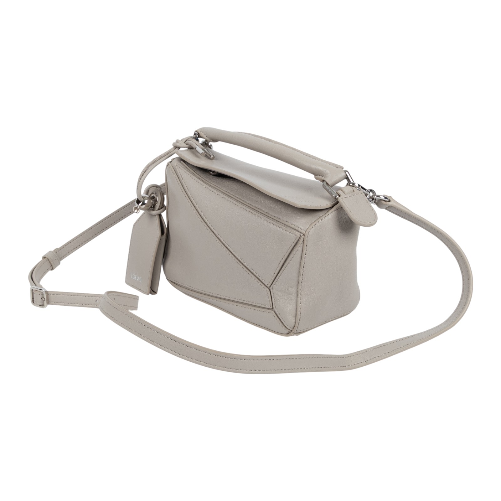 羅意威 LOEWE Puzzle mini 手提 肩背包 A510PLIX04 米灰PUZZLE MINI 原廠盒子/防塵袋/購買證明