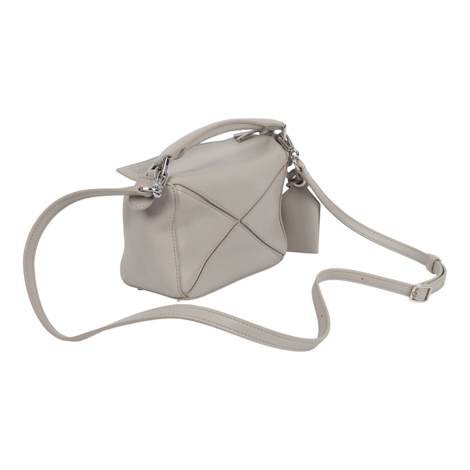 羅意威 LOEWE Puzzle mini 手提 肩背包 A510PLIX04 米灰PUZZLE MINI 原廠盒子/防塵袋/購買證明