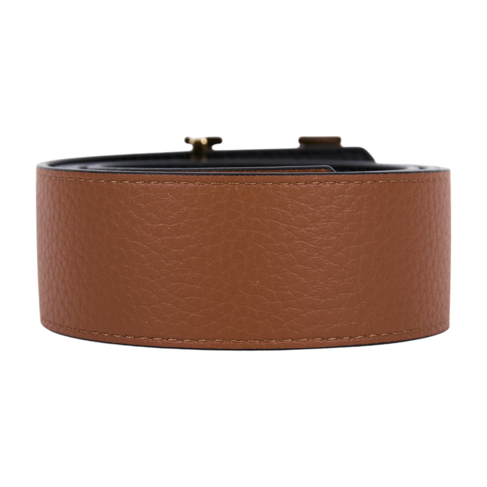 路易威登 LOUIS VUITTON LV Initials 40毫米 雙面皮帶 M9151U 黑棕雙色金釦皮帶#90/36 原廠盒子/防塵袋