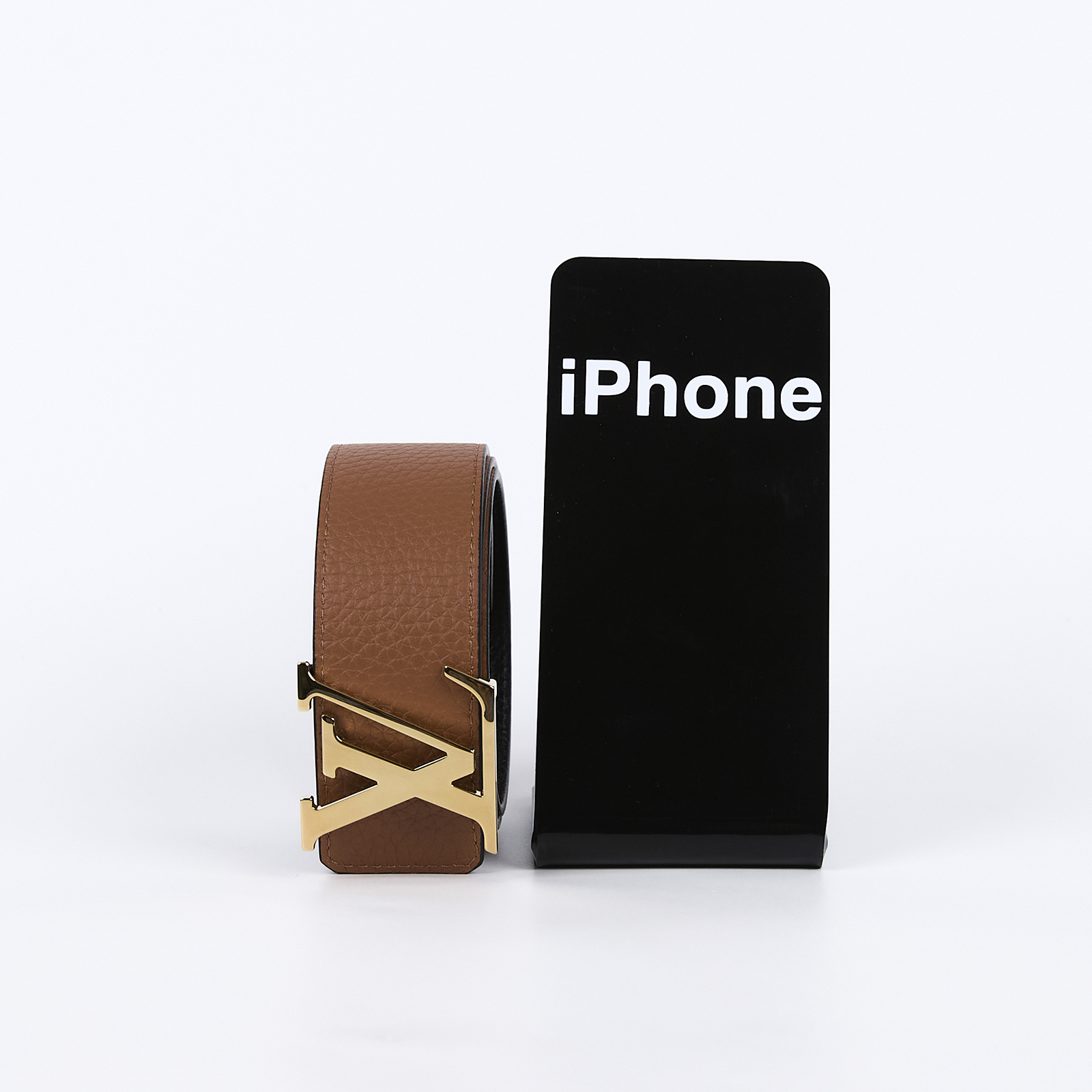 路易威登 LOUIS VUITTON LV Initials 40毫米 雙面皮帶 M9151U 黑棕雙色金釦皮帶#90/36 原廠盒子/防塵袋