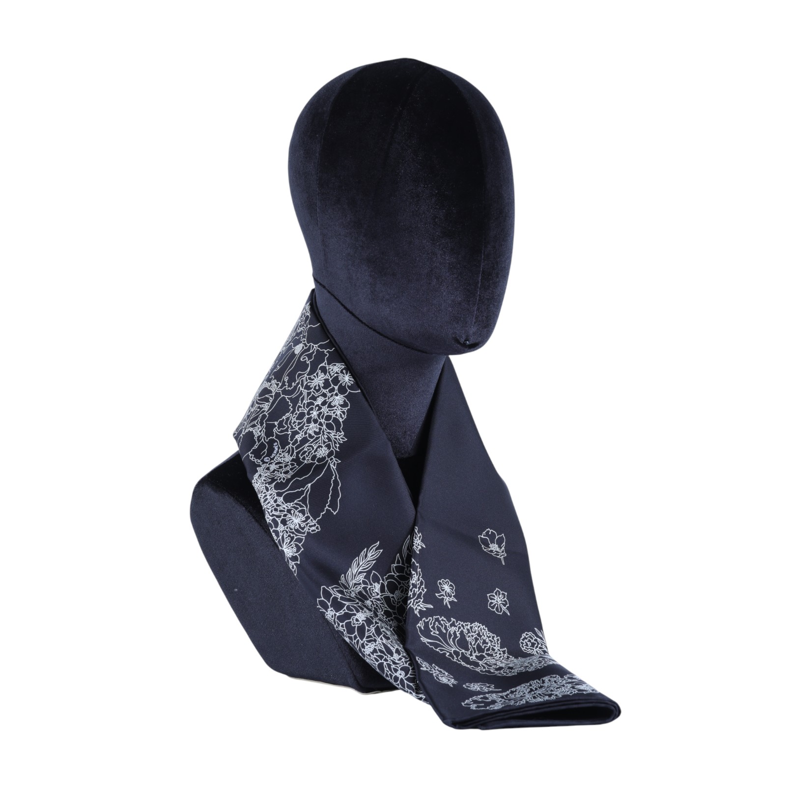 愛馬仕 Hermes Robe Legere 90 方巾   黑花卉絲巾90X90 原廠盒子