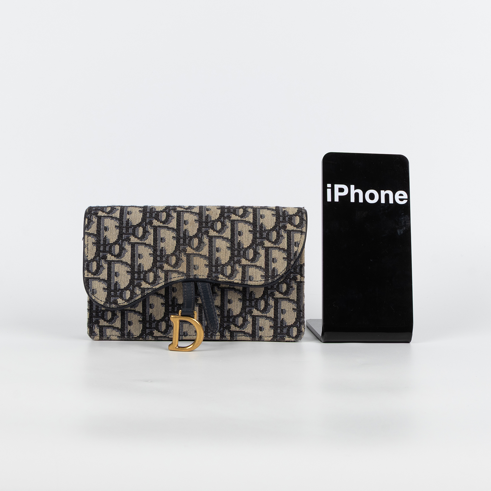 迪奧 CHRISTIAN DIOR Saddle 馬鞍 腰包 S5619CTZQ 藍緹花帆布SADDLE馬鞍腰包 無附屬品