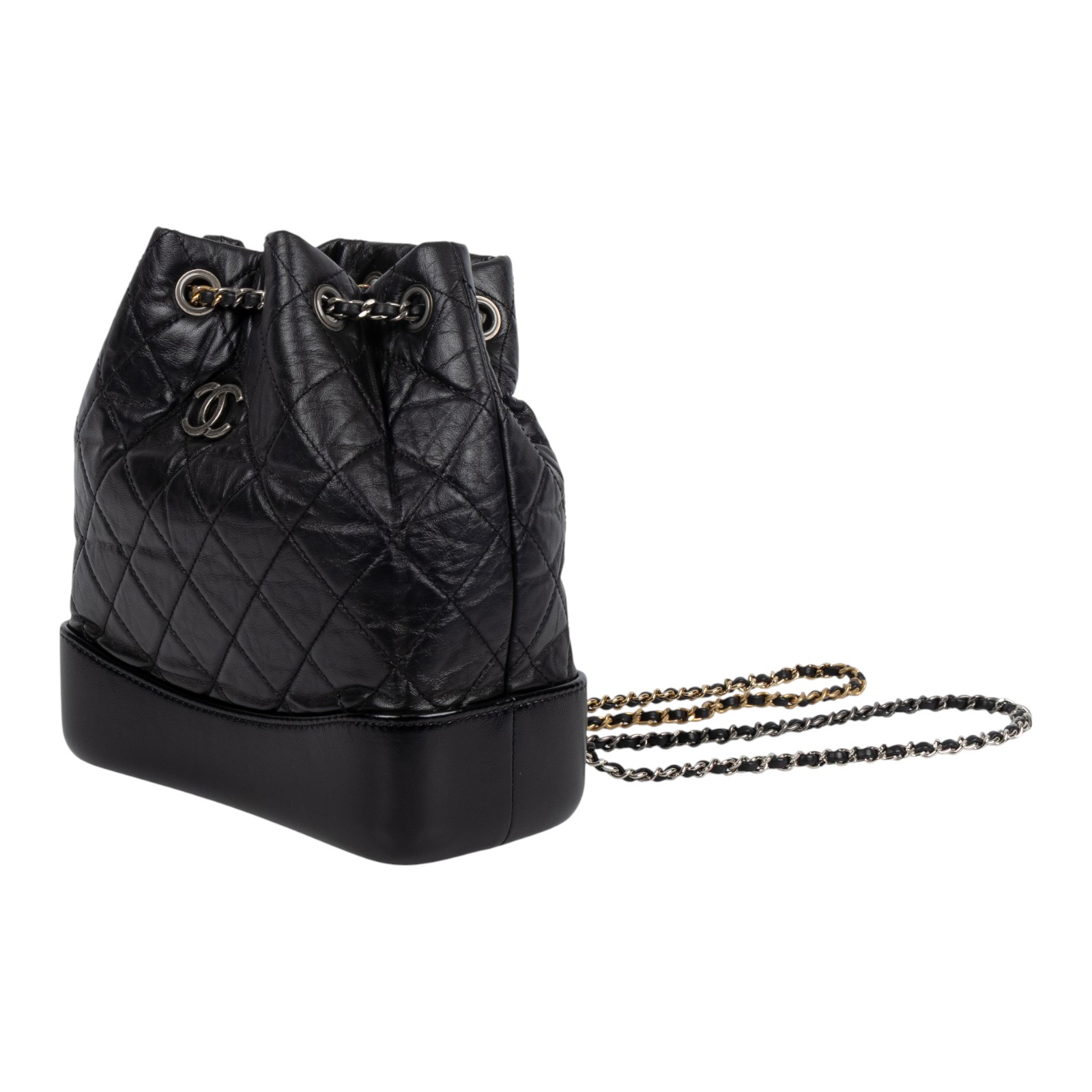 香奈兒 CHANEL 流浪包 小型 後背包 A94485 晶片款 黑流浪後背包 無附屬品