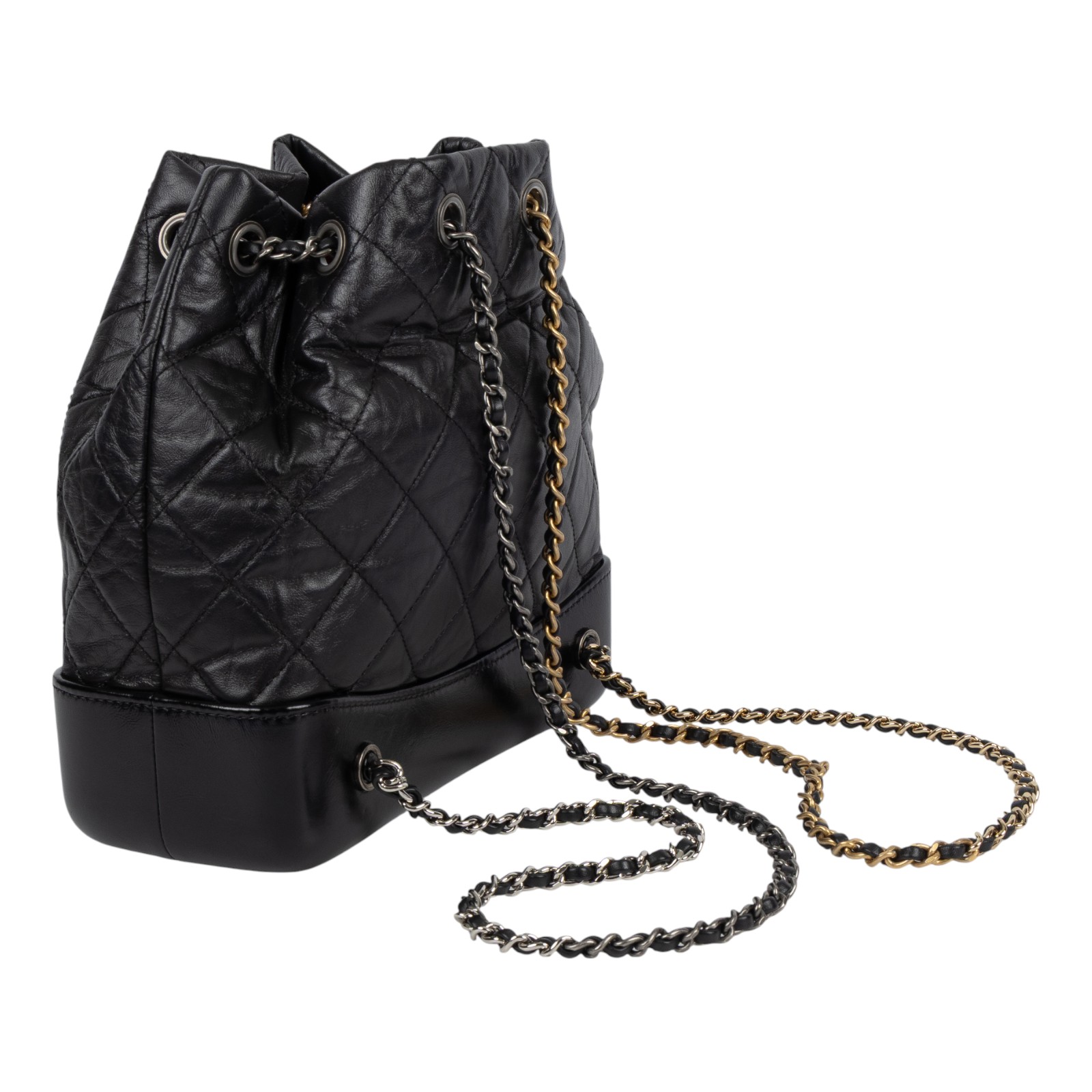 香奈兒 CHANEL 流浪包 小型 後背包 A94485 晶片款 黑流浪後背包 無附屬品