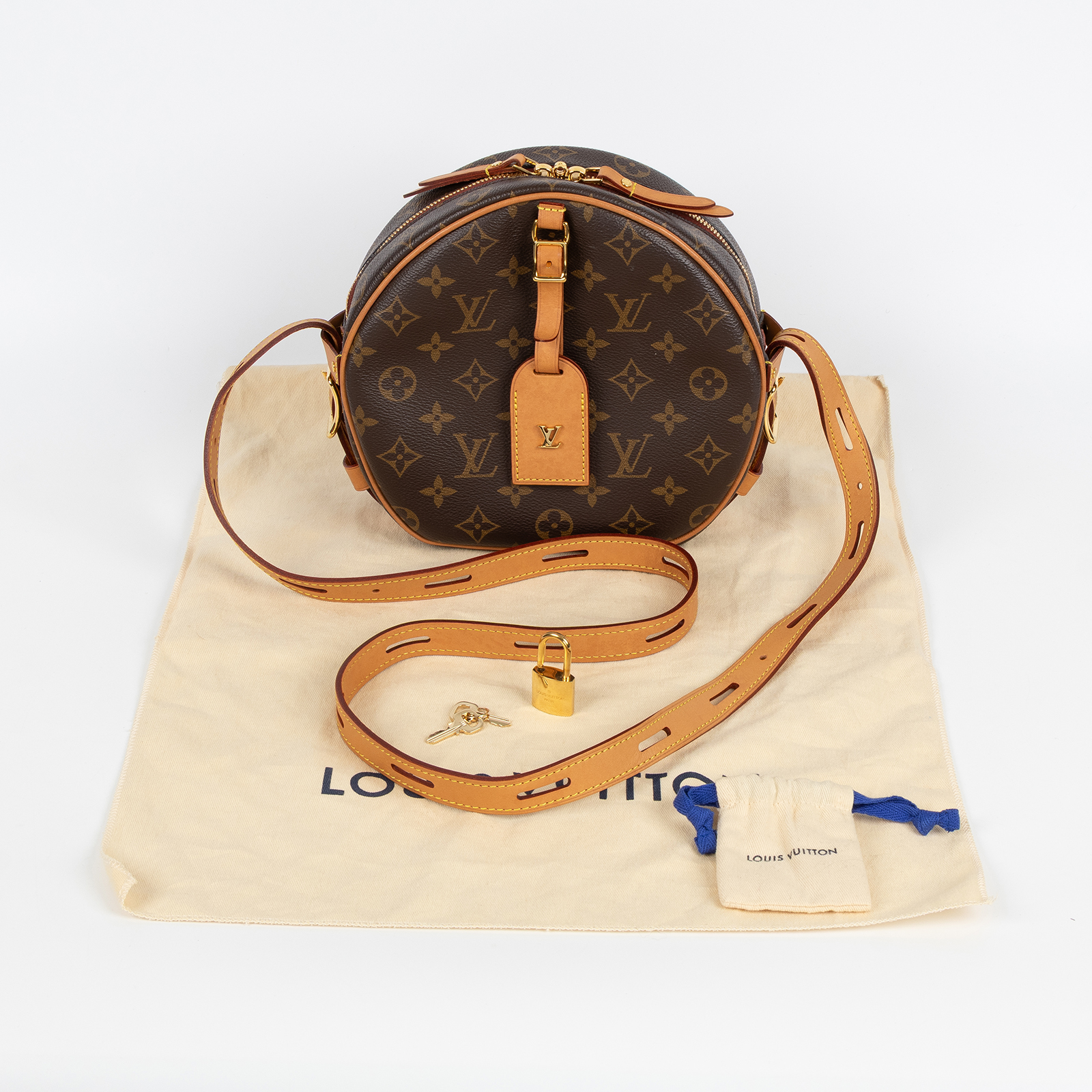 路易威登 LOUIS VUITTON Boite Chapeau Souple MM 圓餅包 肩背包 斜背包 M45647  防塵袋/鎖組