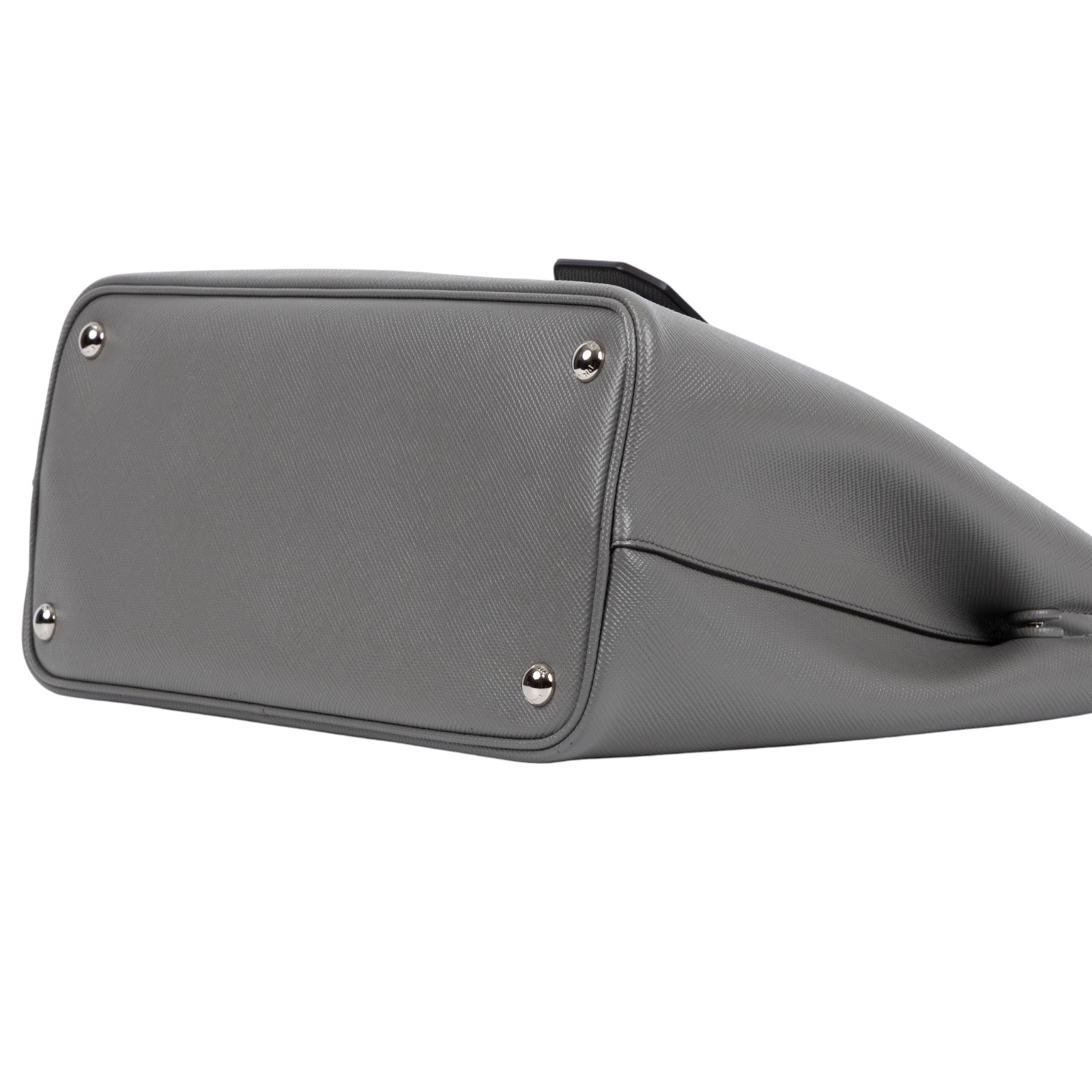 普拉達 PRADA Saffiano 手提包 肩背包 托特包 BN2775_2A4A 灰SAFFIANO DOUBLE BAG 防塵袋/背帶