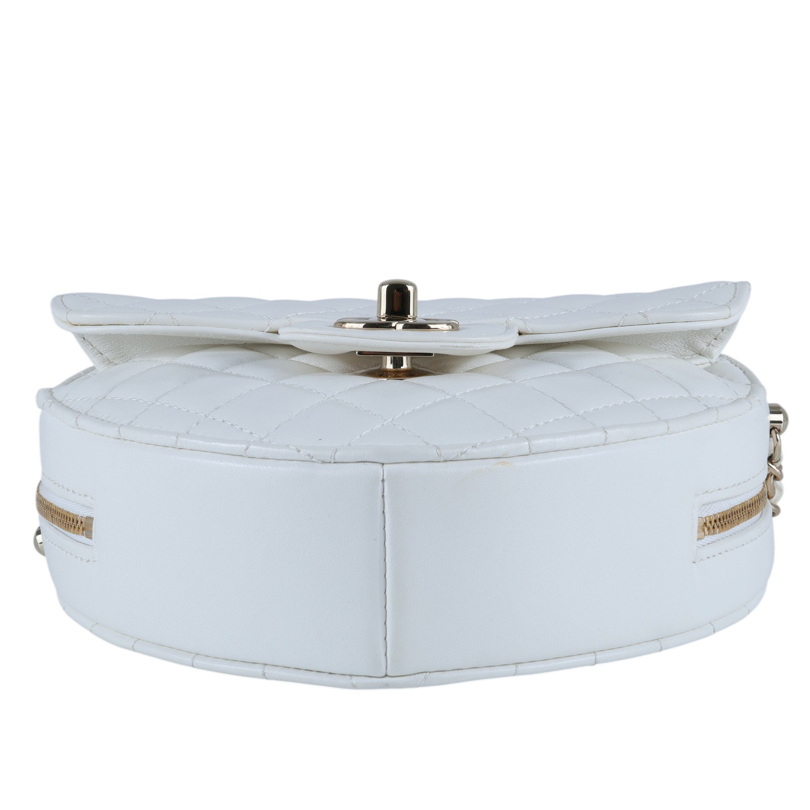 香奈兒 CHANEL CC In Love 斜背 愛心包 AS3191 晶片款 白愛心包 防塵袋