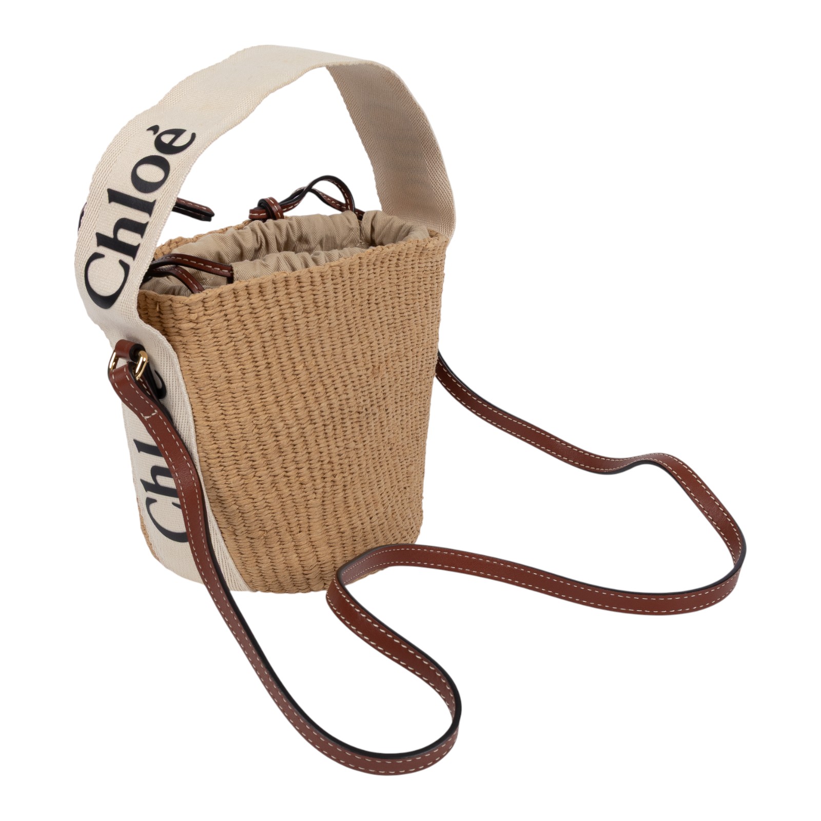 蔻依 CHLOE Woody Small 手提包  草編WOODY水桶包 防塵袋