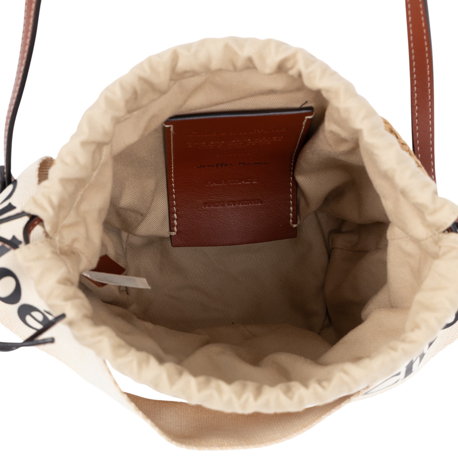 蔻依 CHLOE Woody Small 手提包  草編WOODY水桶包 防塵袋