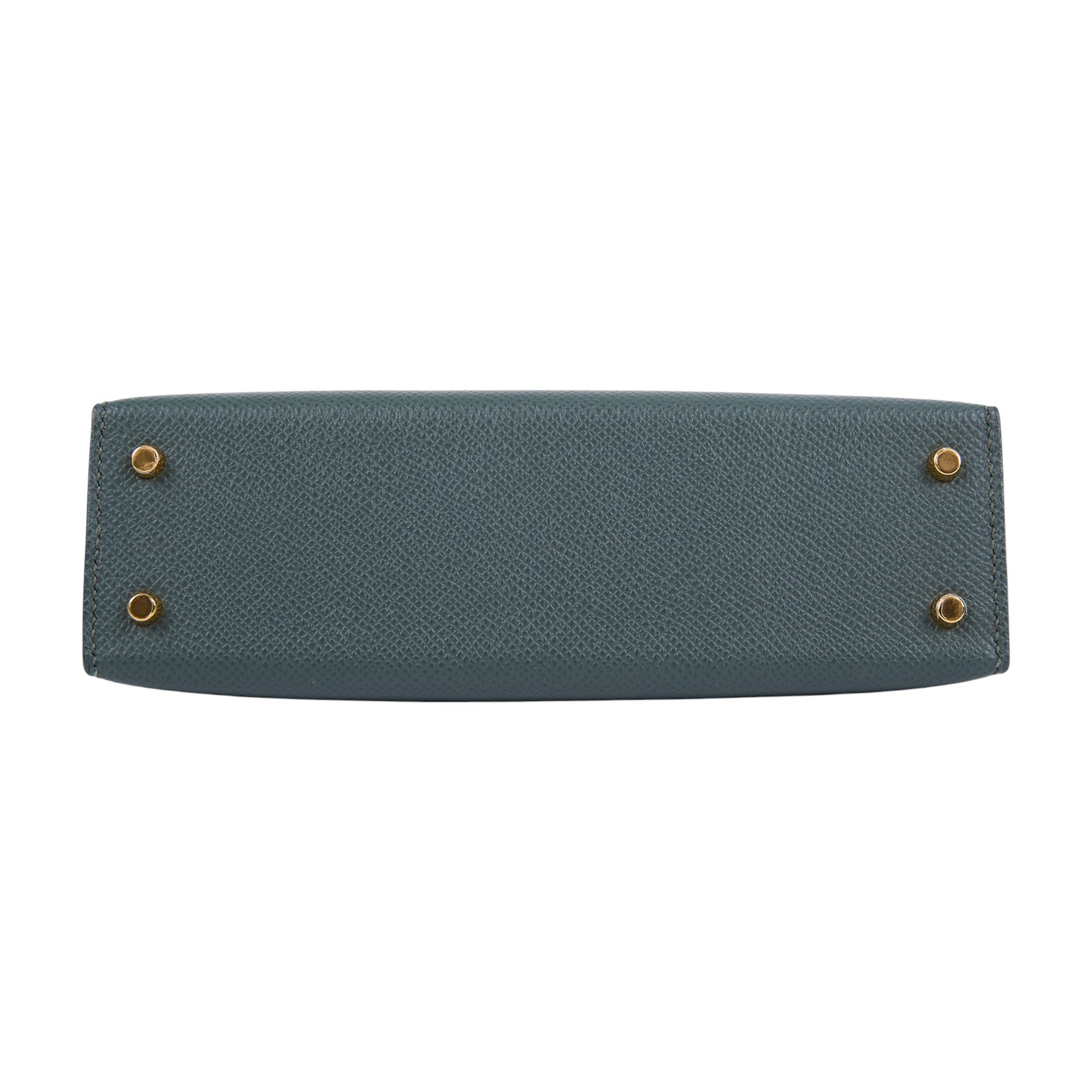 愛馬仕 Hermes Kelly Bag 凱莉包 mini KLM W刻 灰綠金MINI KELLY 原廠盒子/防塵袋/背帶