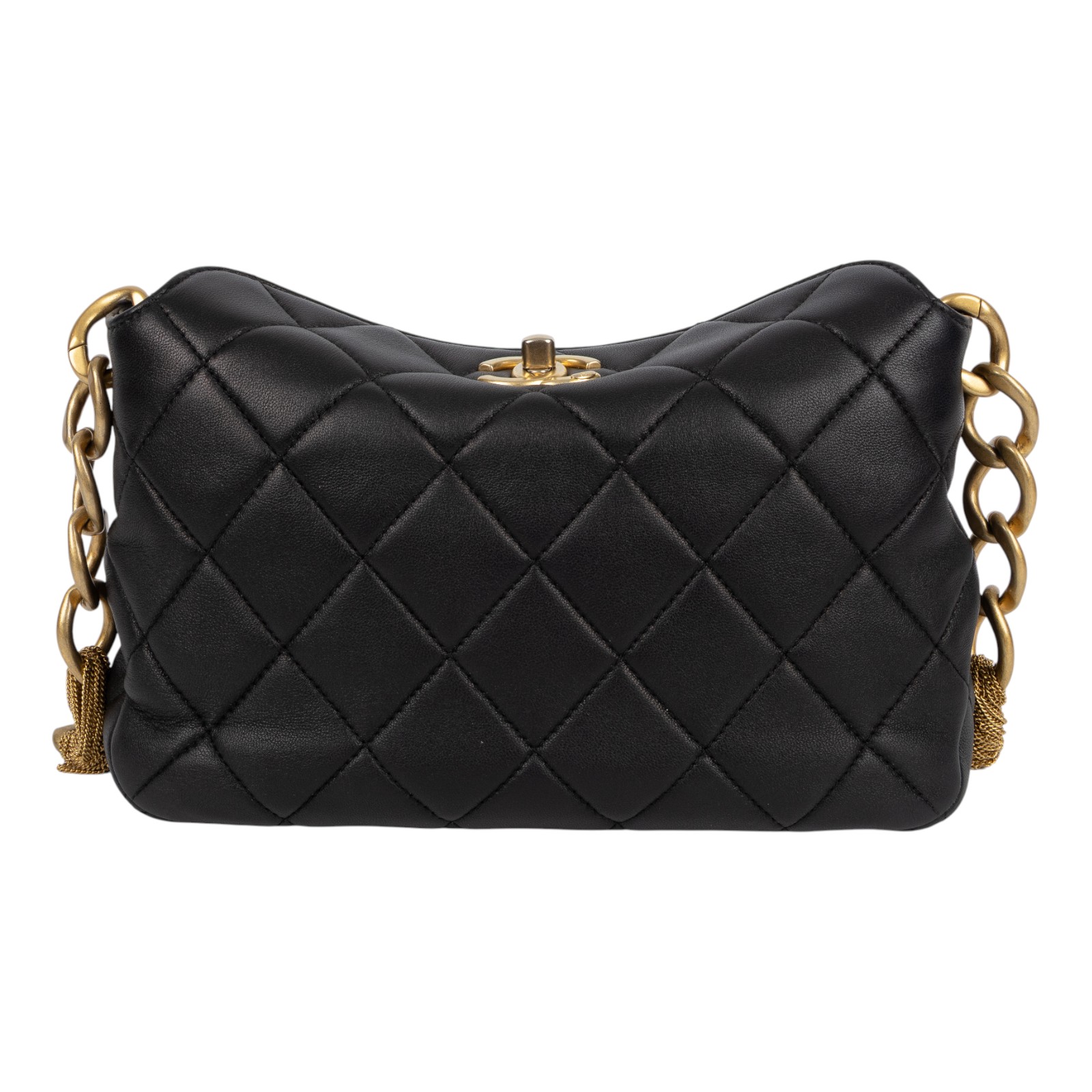 香奈兒 CHANEL CC LOGO 手提包 肩背包 AS4172 B13081 黑流蘇HOBO 原廠盒子/防塵袋/購買證明