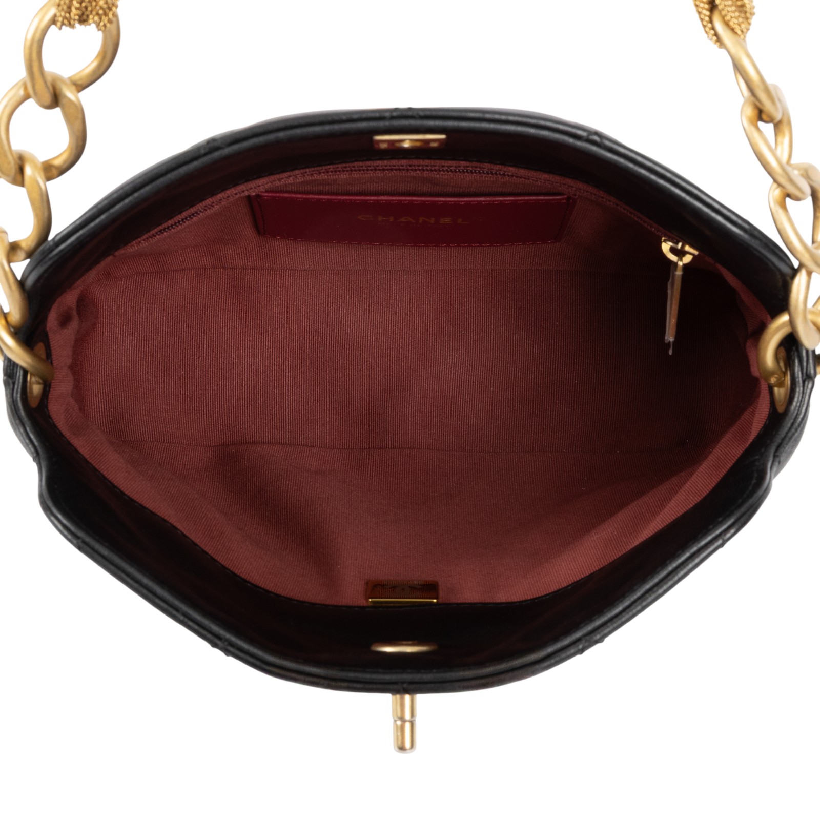 香奈兒 CHANEL CC LOGO 手提包 肩背包 AS4172 B13081 黑流蘇HOBO 原廠盒子/防塵袋/購買證明