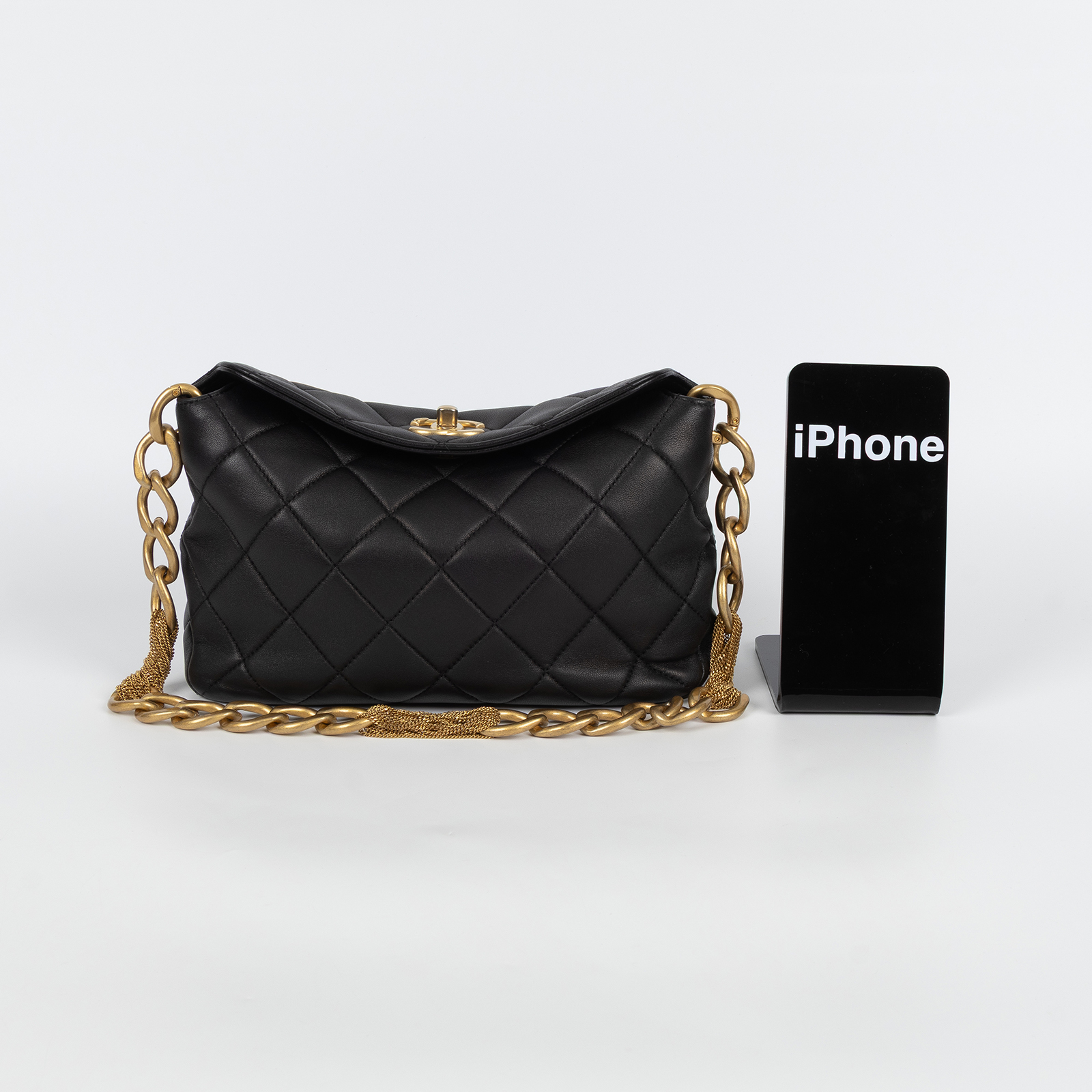 香奈兒 CHANEL CC LOGO 手提包 肩背包 AS4172 B13081 黑流蘇HOBO 原廠盒子/防塵袋/購買證明