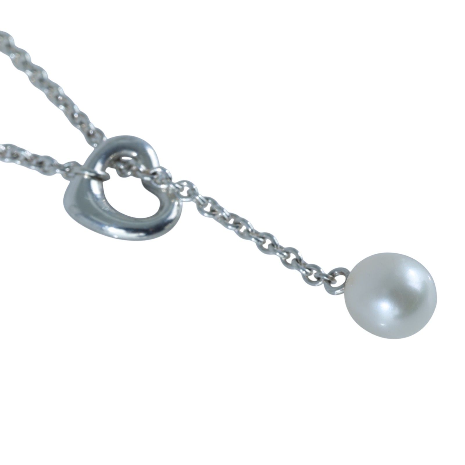 蒂芙尼 TIFFANY＆CO. Open Heart 項鍊 60116057 925銀愛心珍珠項鍊 原廠盒子/防塵袋