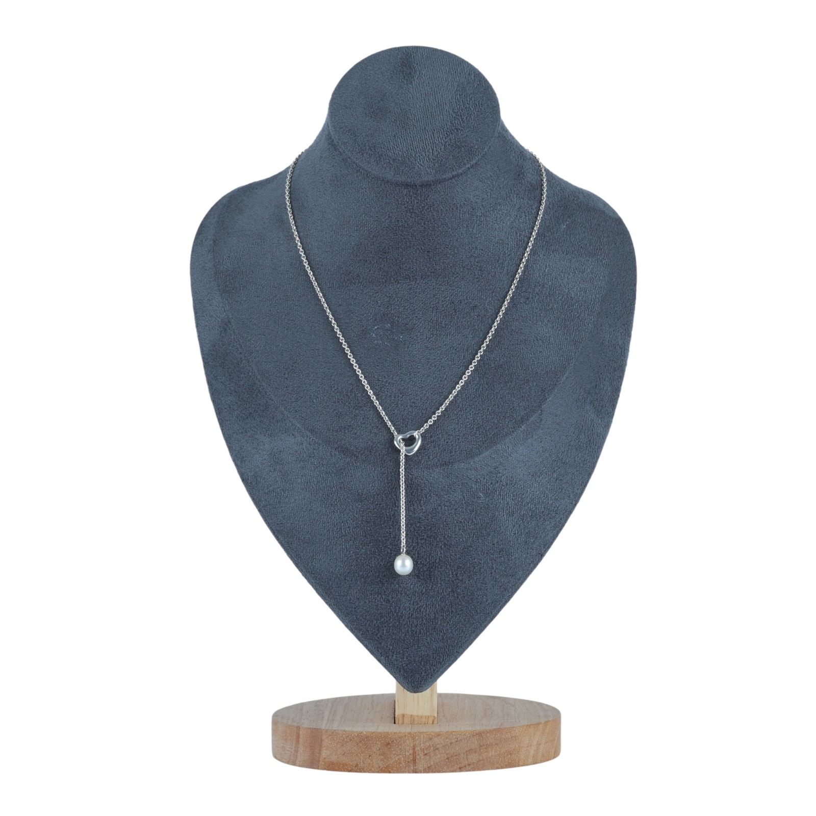 蒂芙尼 TIFFANY＆CO. Open Heart 項鍊 60116057 925銀愛心珍珠項鍊 原廠盒子/防塵袋