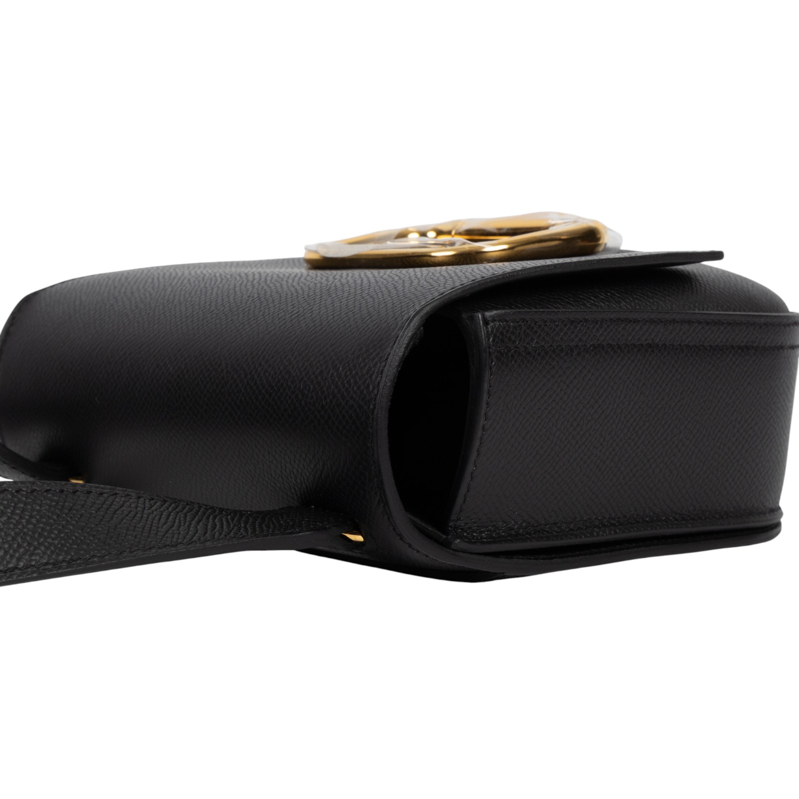 愛馬仕 Hermes Della Cavalleria 迷你 肩背包 金色五金 黑色 H085367CC89 /K刻  原廠盒子/防塵袋/購買證明